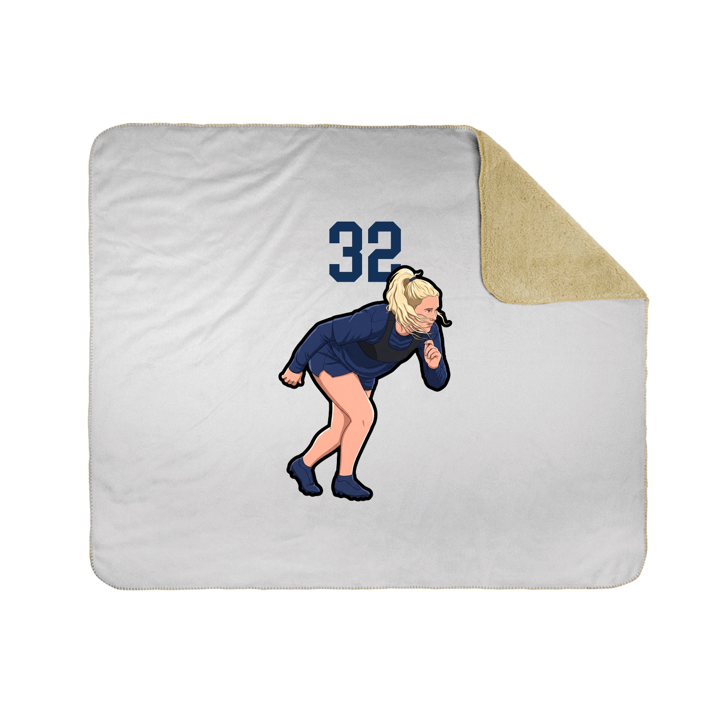 Throw Blanket — Number Top in White