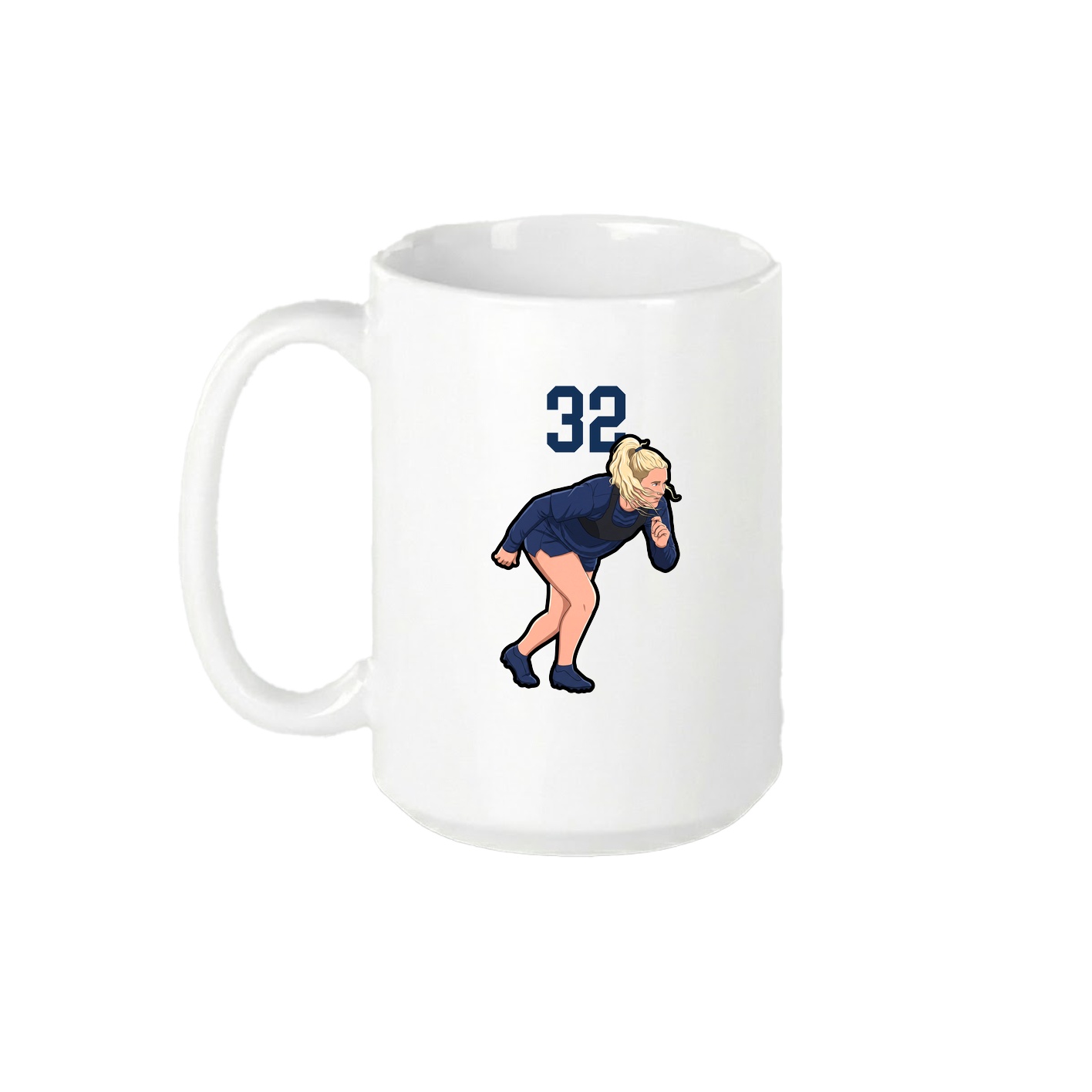 15oz Coffee Mug — Number Top in White