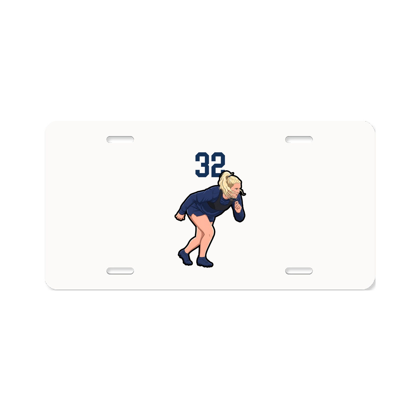 License Plate — Number Top in Classic