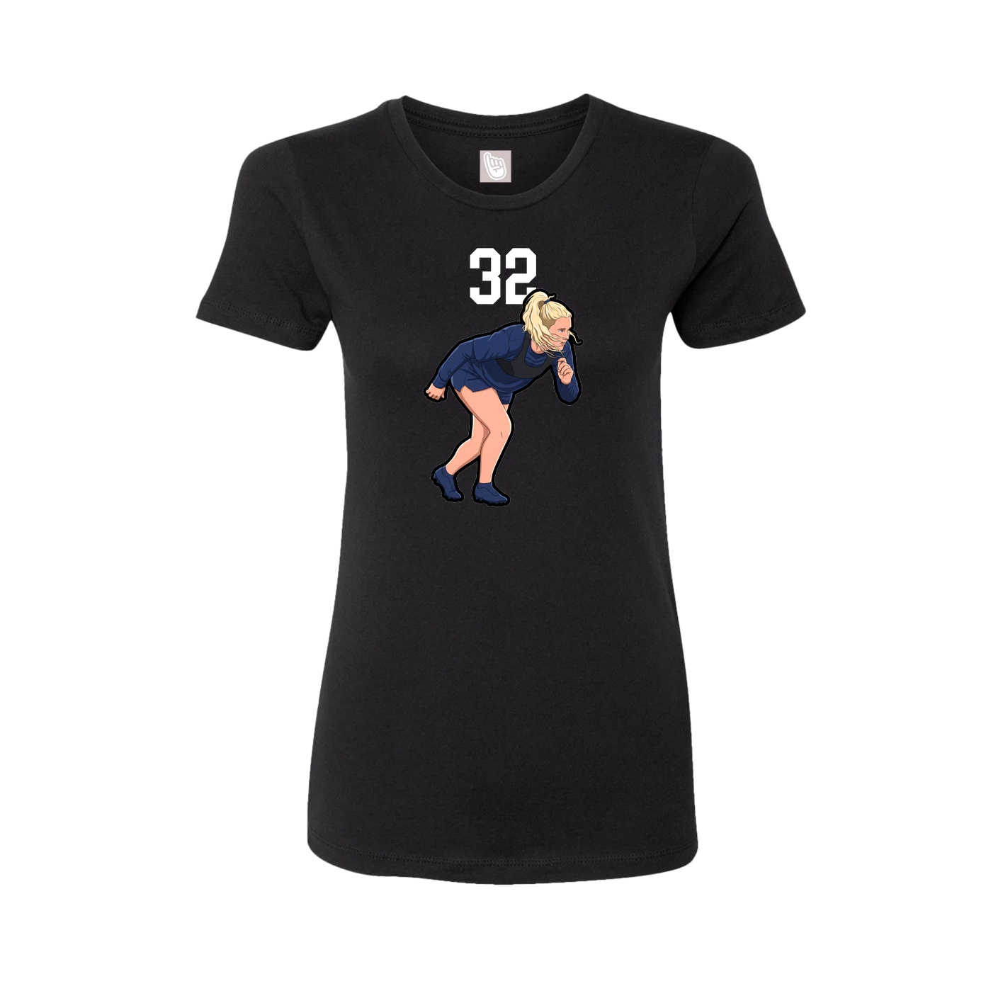 Womens Tee — Number Top in Black