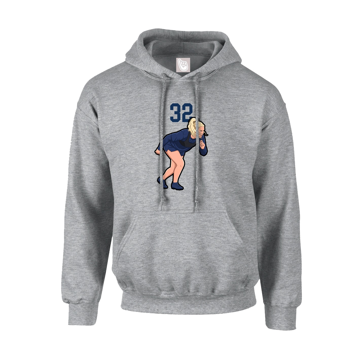 Youth Hoodie — Number Top in Grey