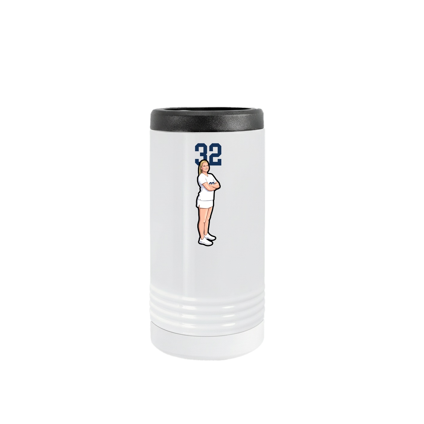 Slim Beverage Holder — Number Top in White