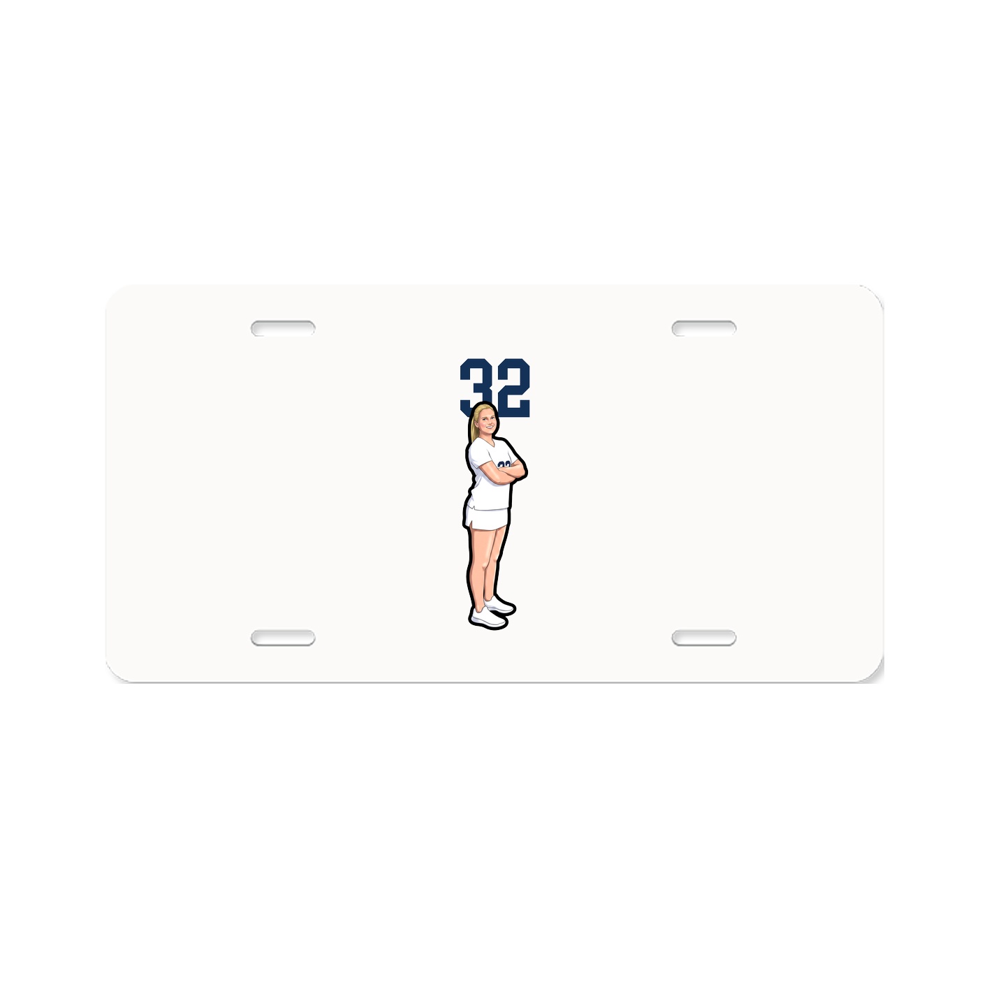 License Plate — Number Top in Classic