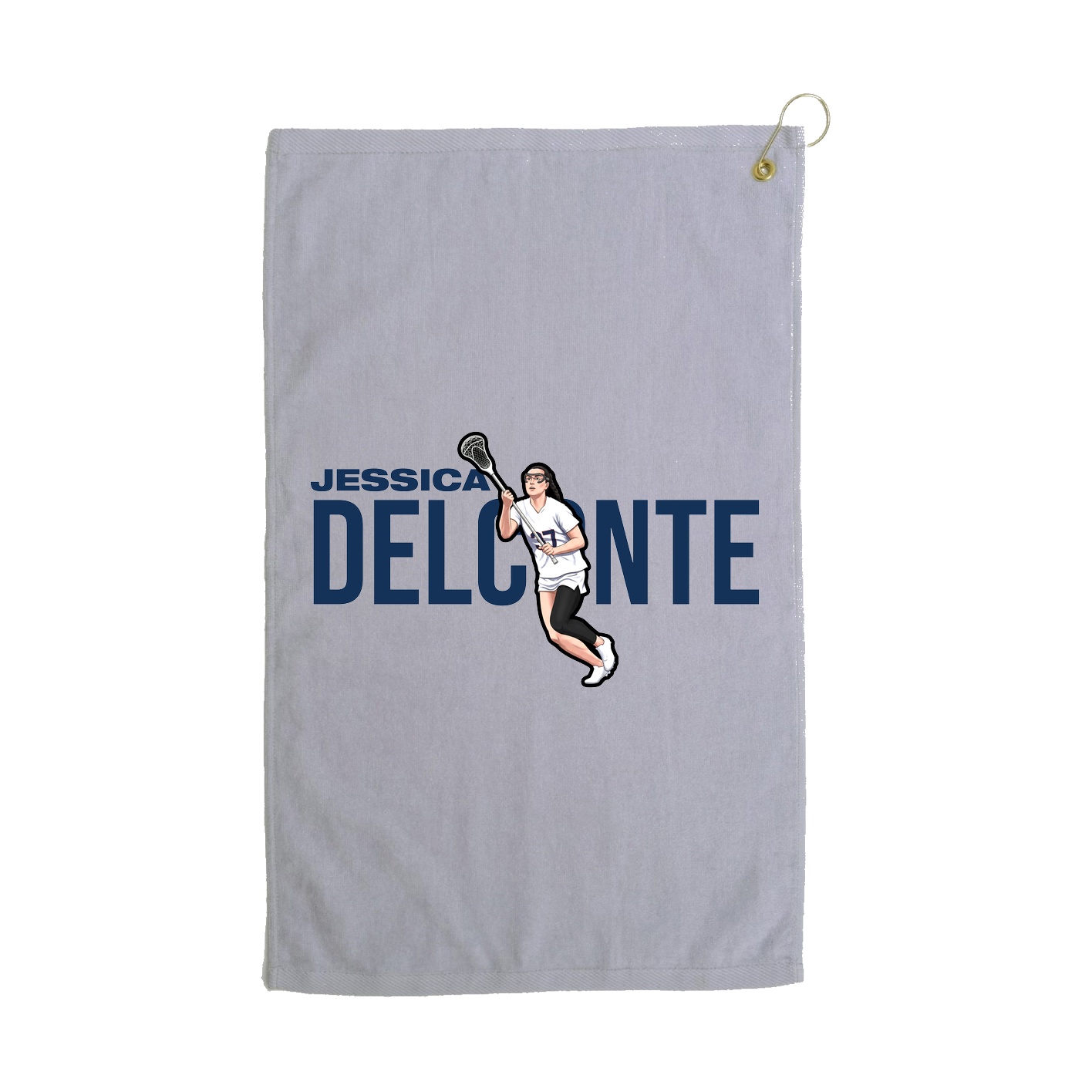 Golf Towel — Player Name in Grey