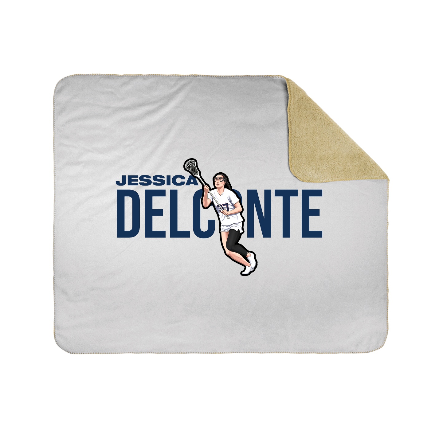 Throw Blanket — Player Name in White