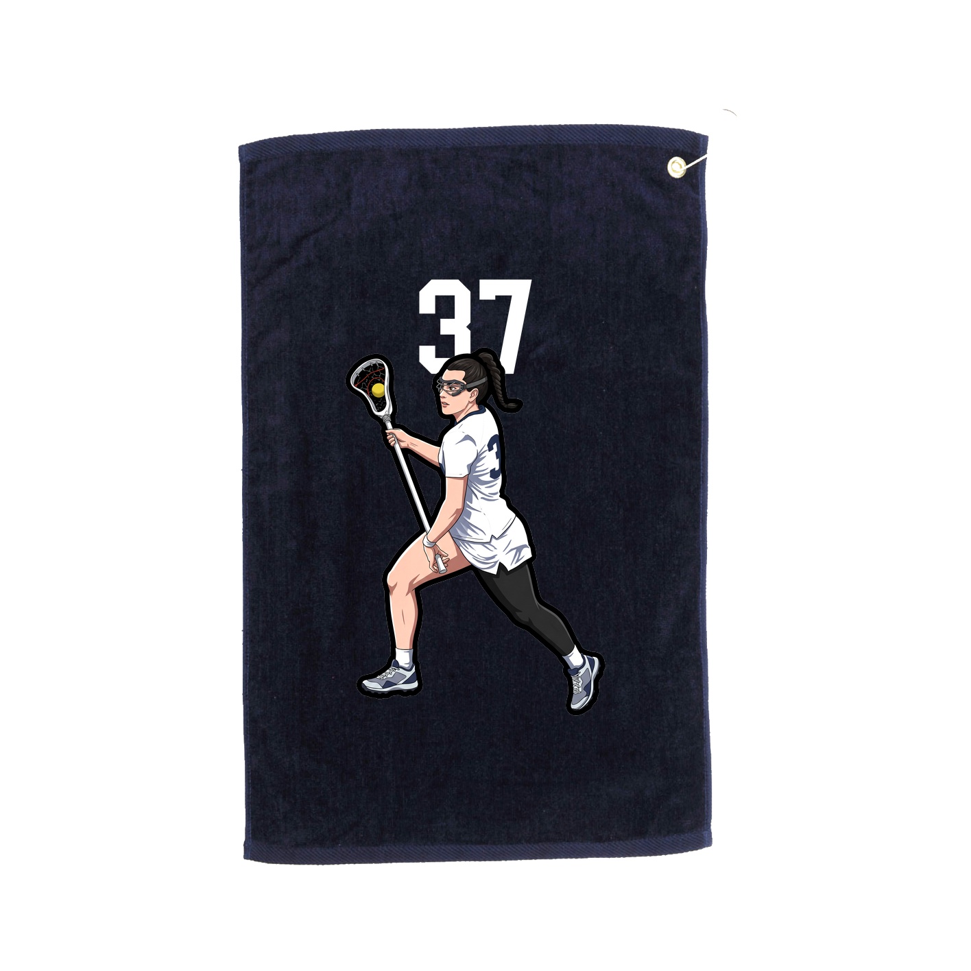 Golf Towel — Number Top in Navy