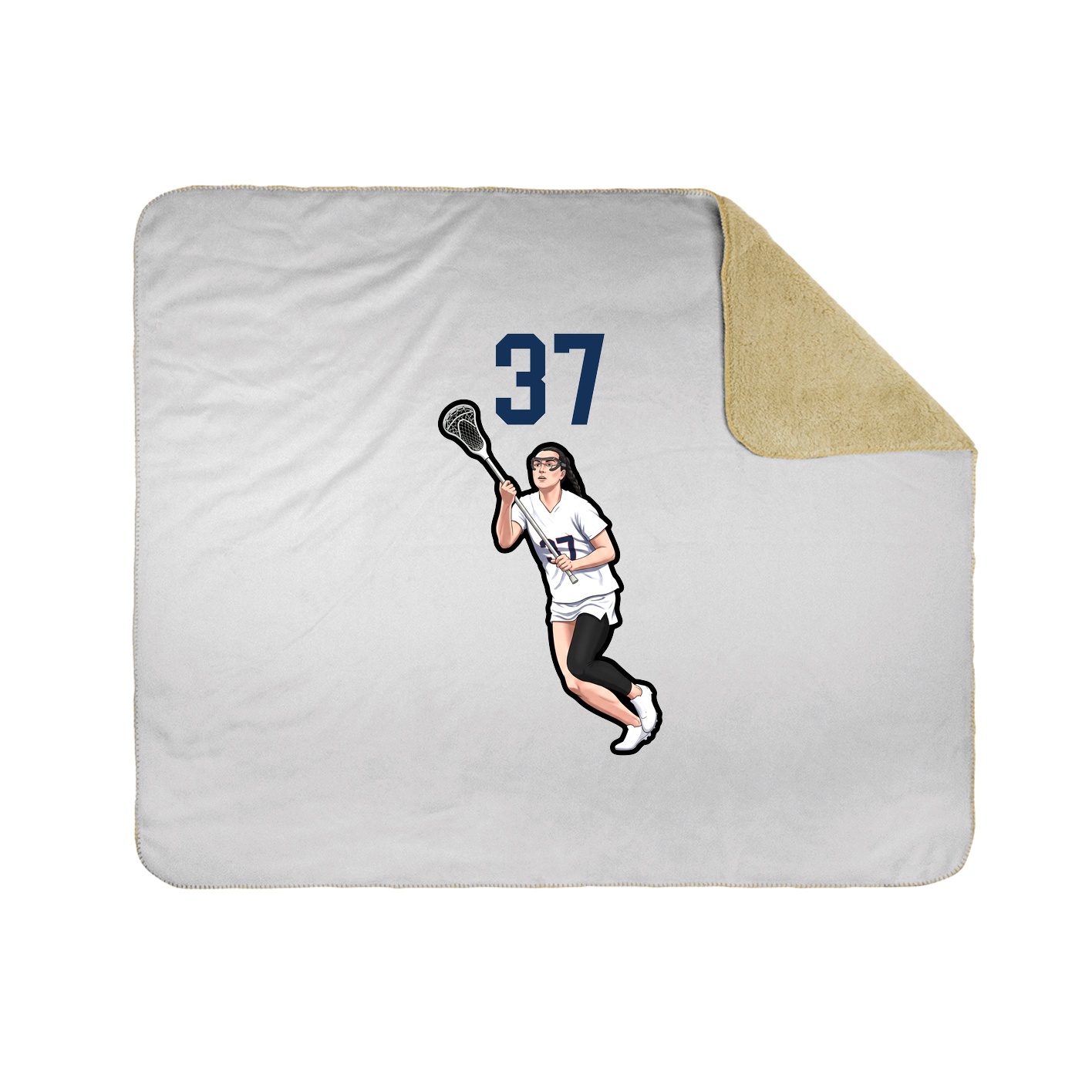 Throw Blanket — Number Top in White
