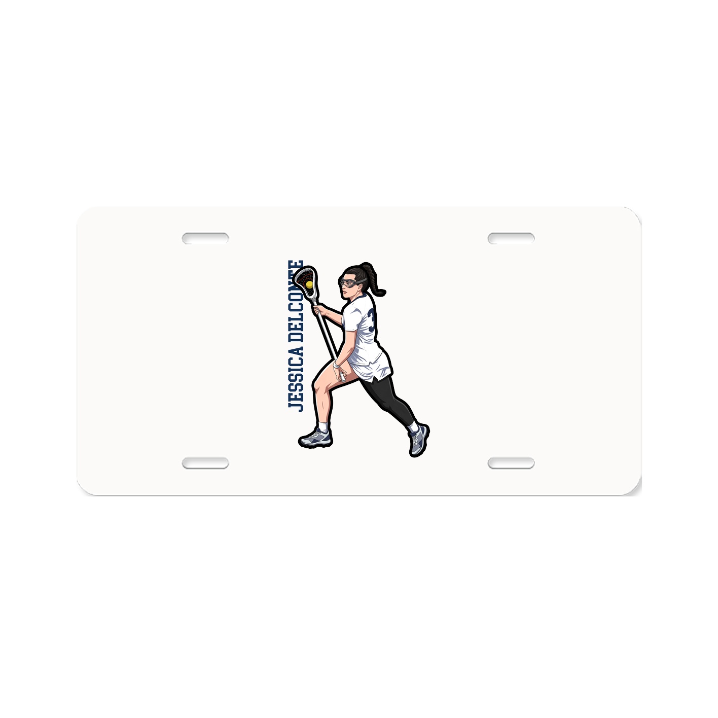 License Plate — Name Vertical in Classic