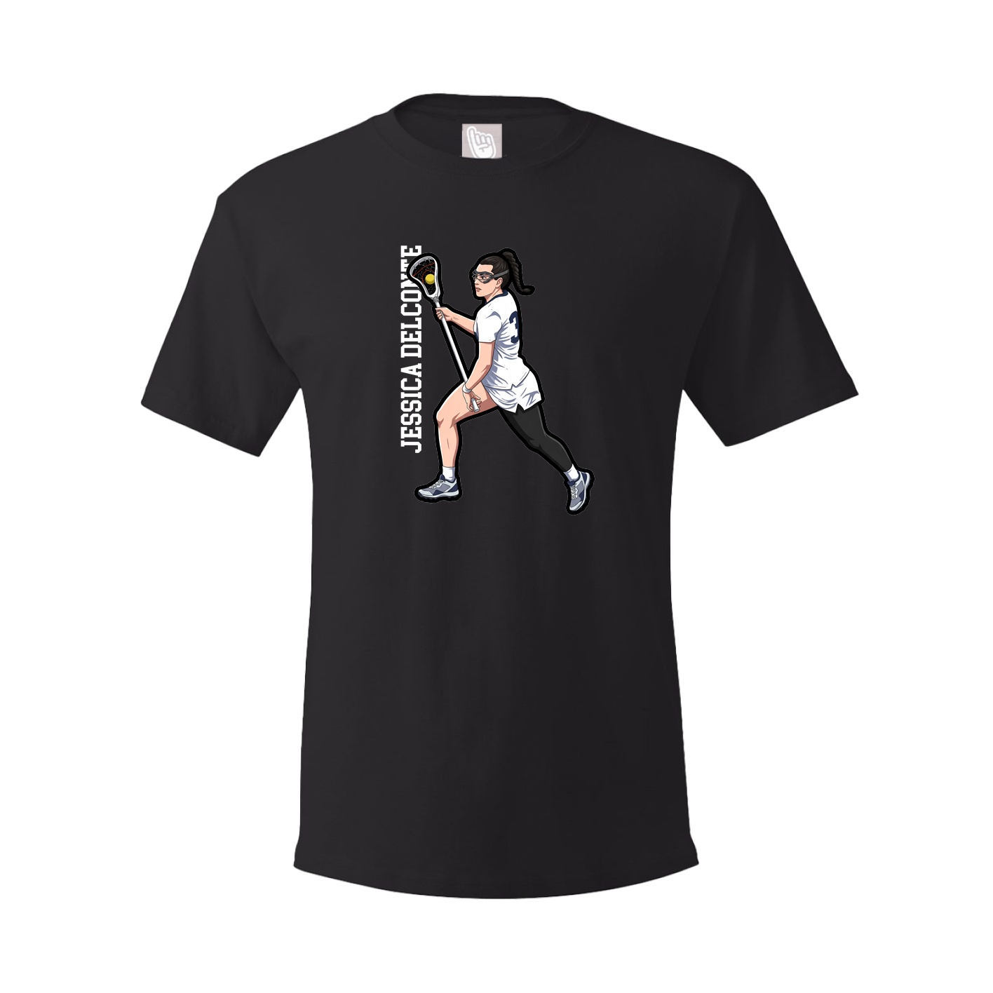 Youth Tee — Name Vertical in Black