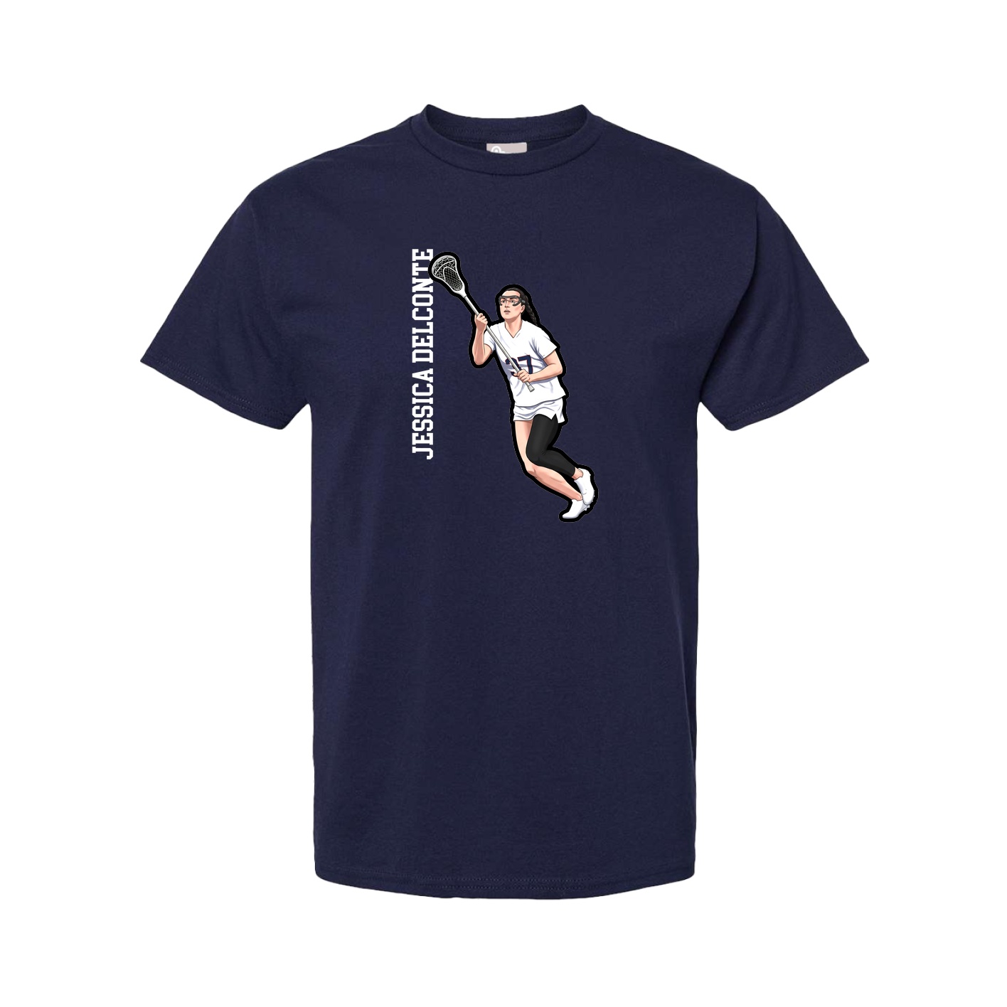Youth Tee — Name Vertical in Navy