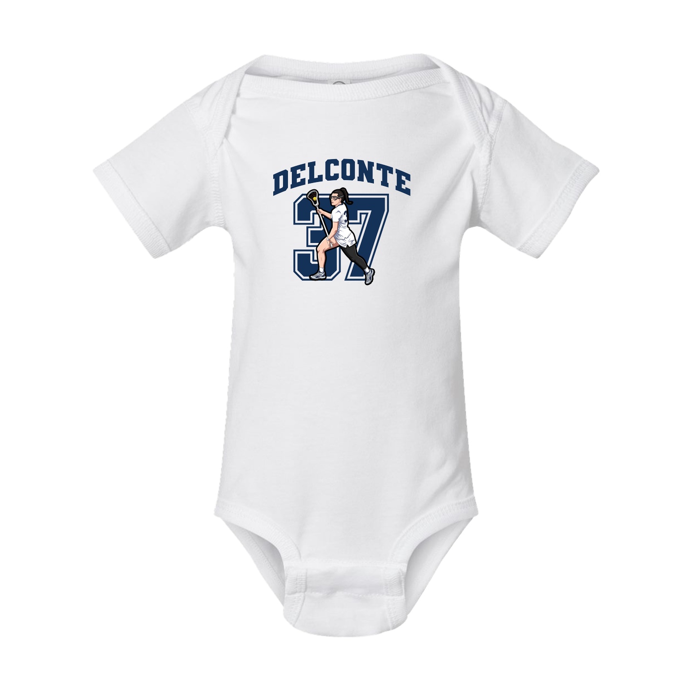 Baby Onesie — Number in White