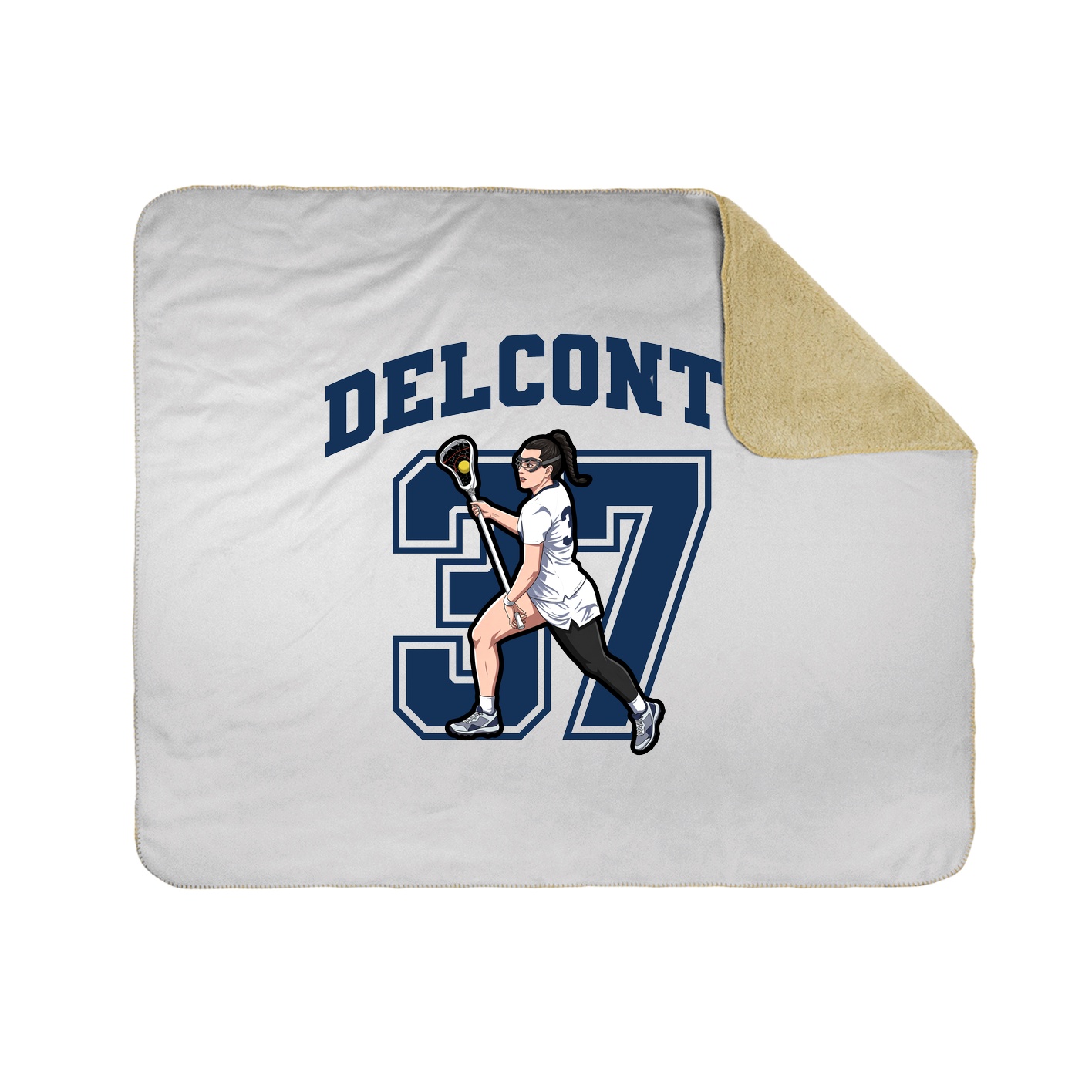 Throw Blanket — Number in White