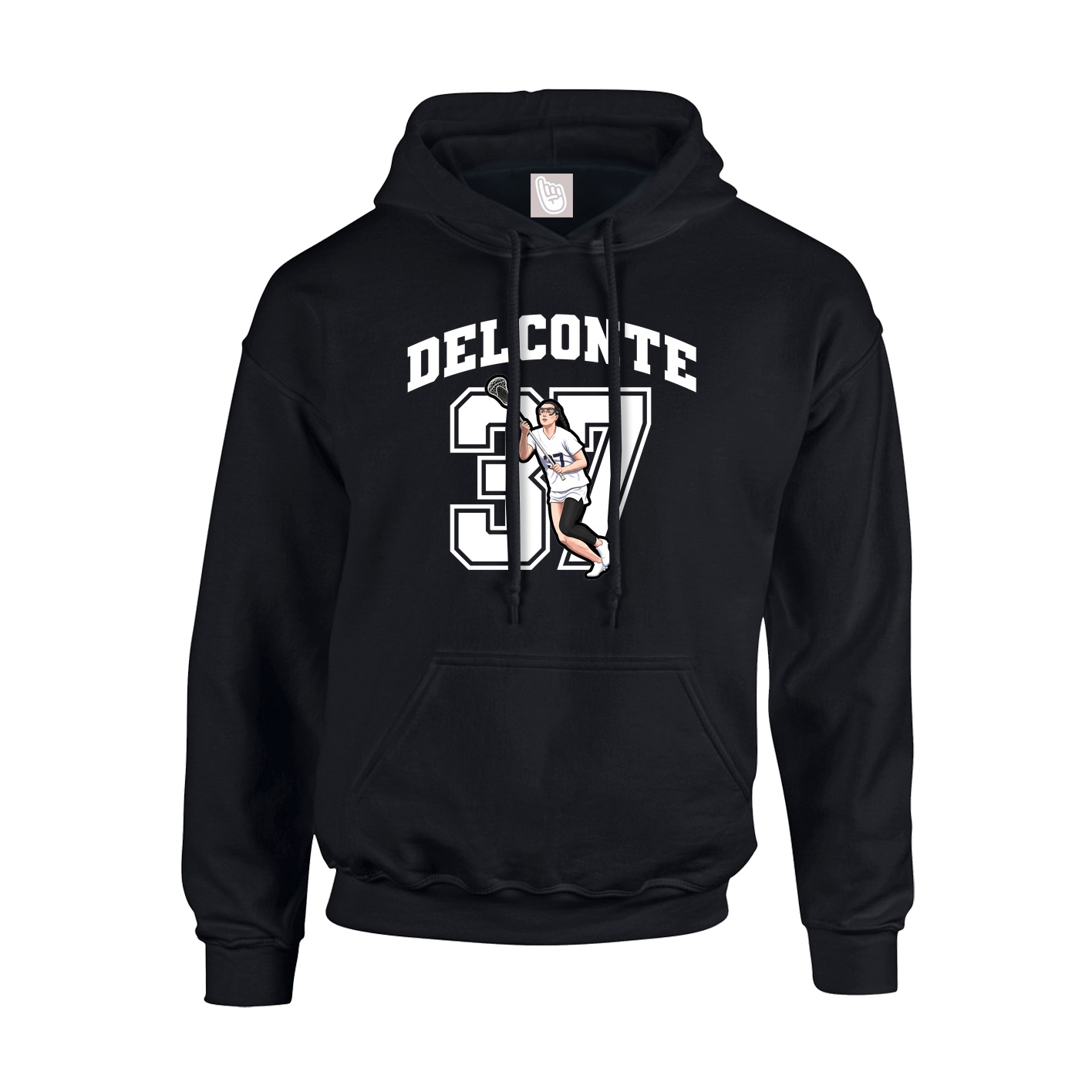 Hoodie — Number in Black