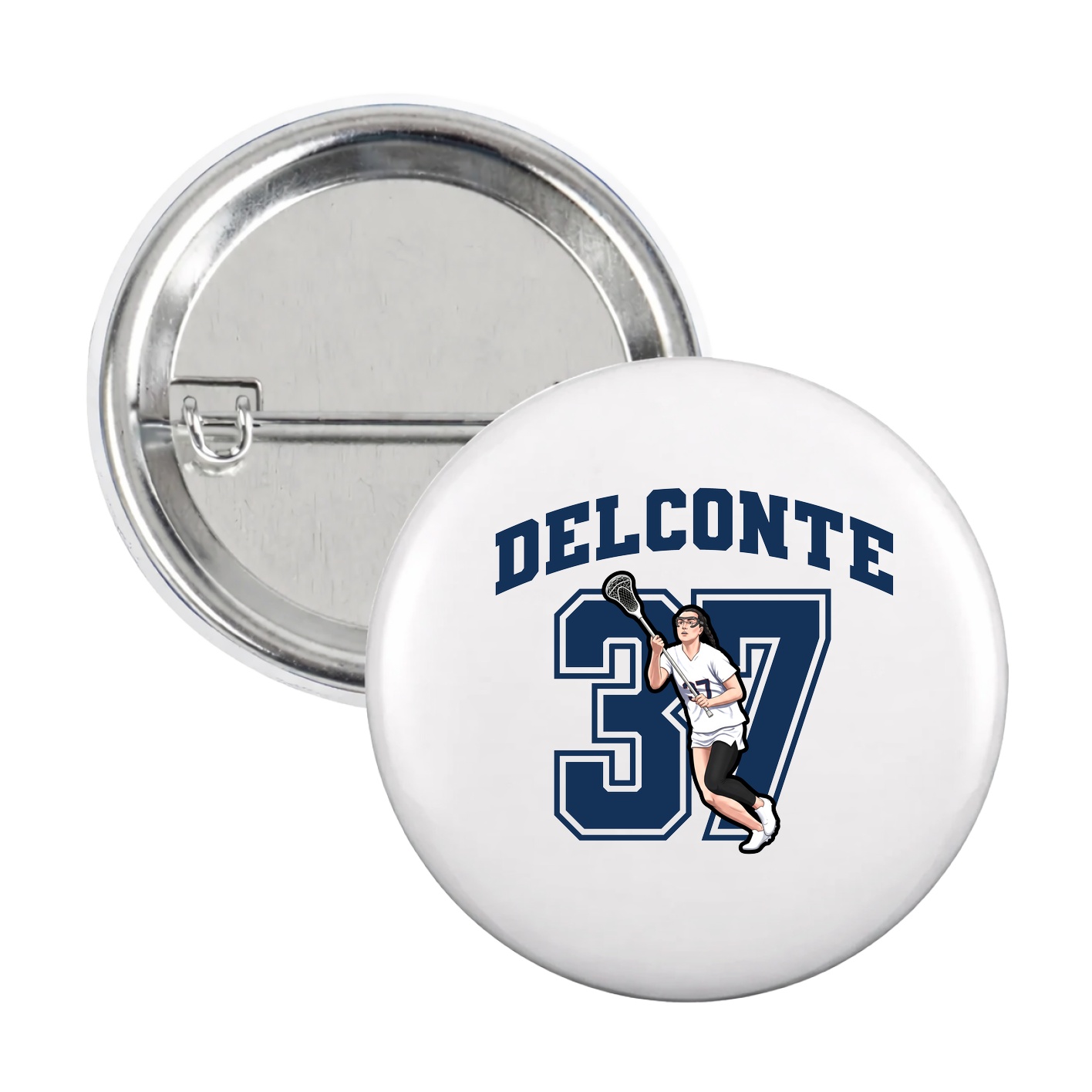 Game Day Button — Number in White