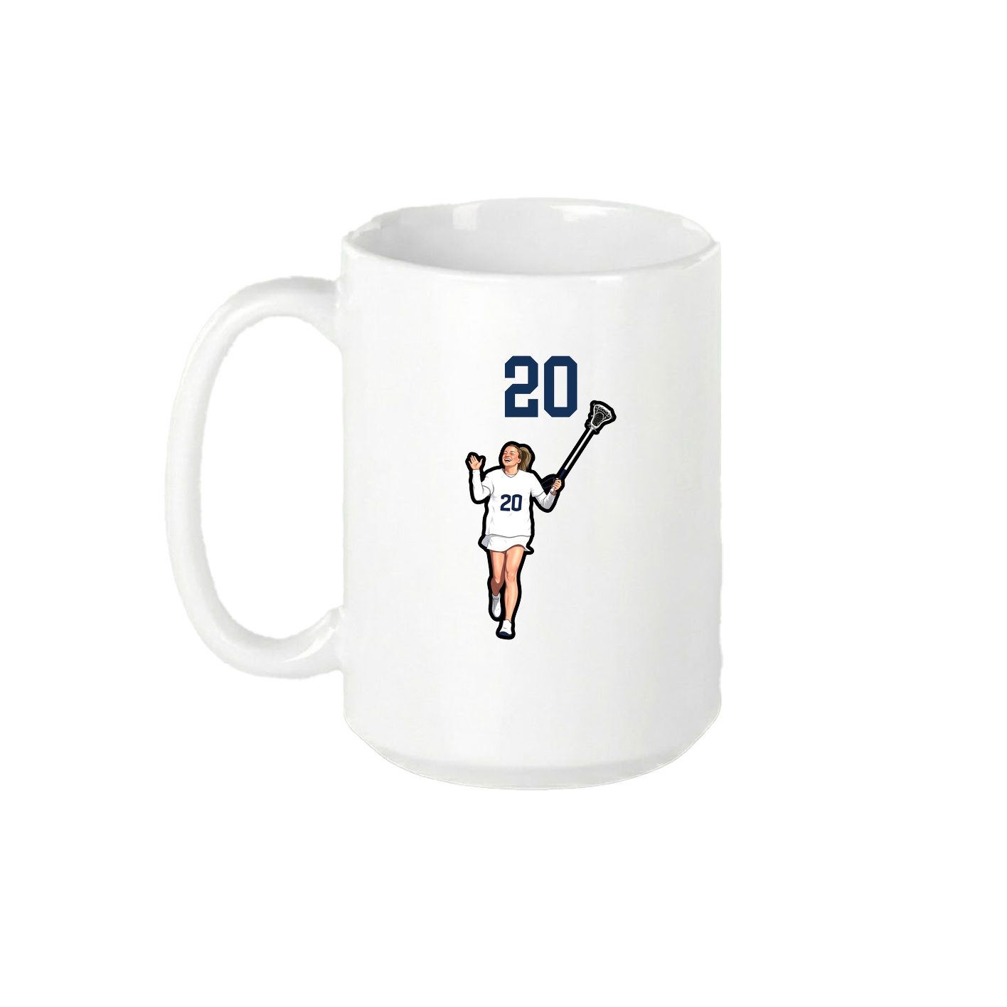 15oz Coffee Mug — Number Top in White