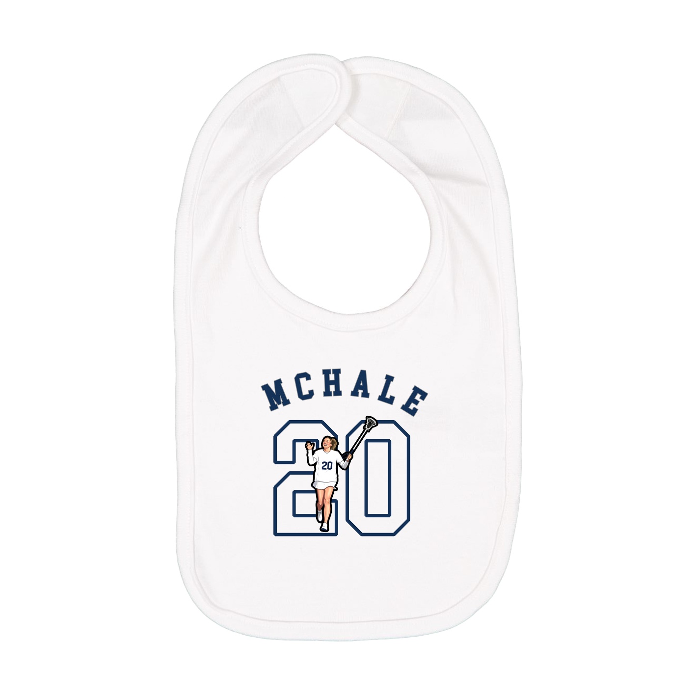 Infant Bib — Shirsey Arch in White