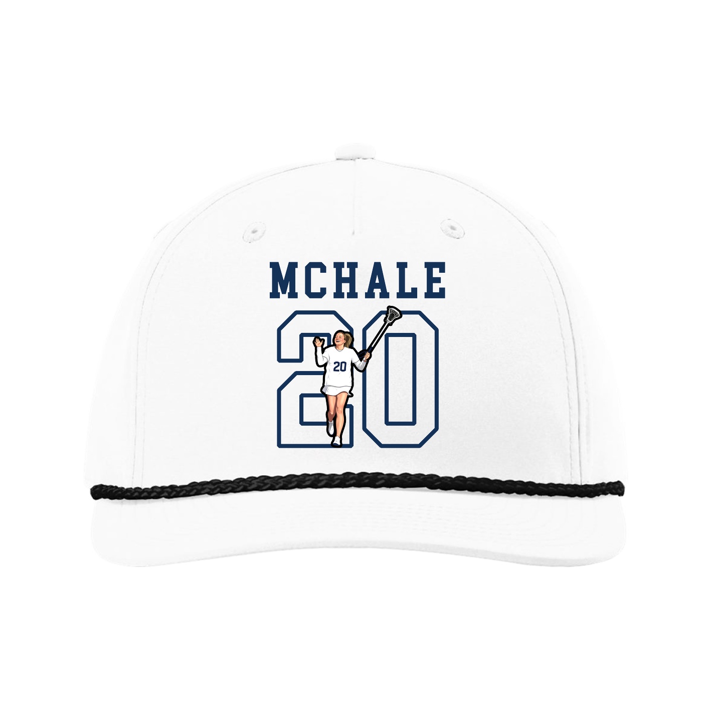 Five-Panel Classic Rope Cap — Shirsey in White
