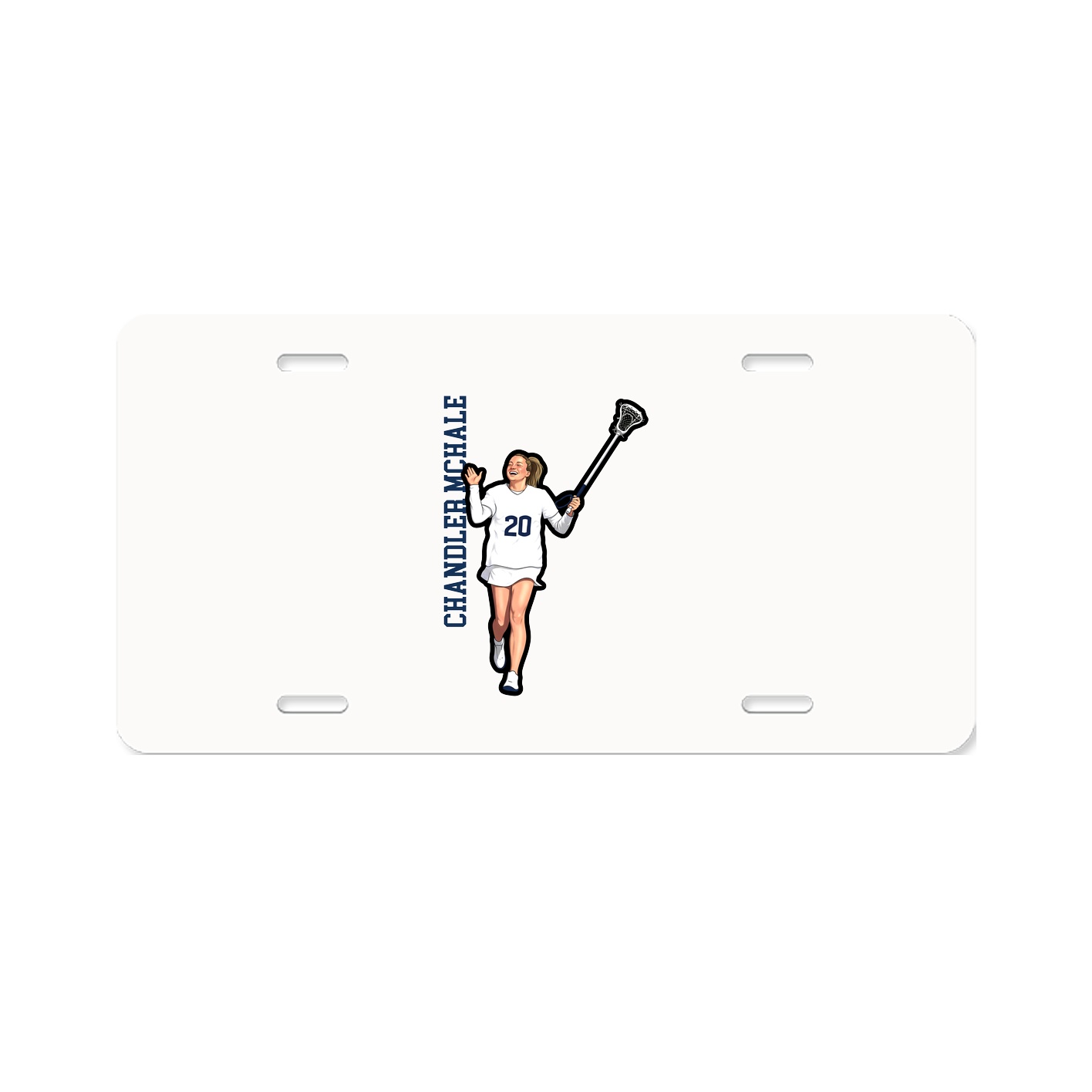 License Plate — Name Vertical in Classic