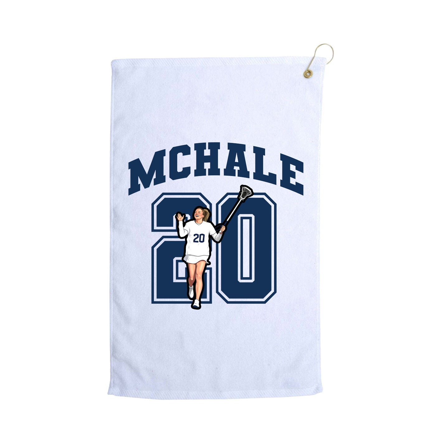 Golf Towel — Number in White