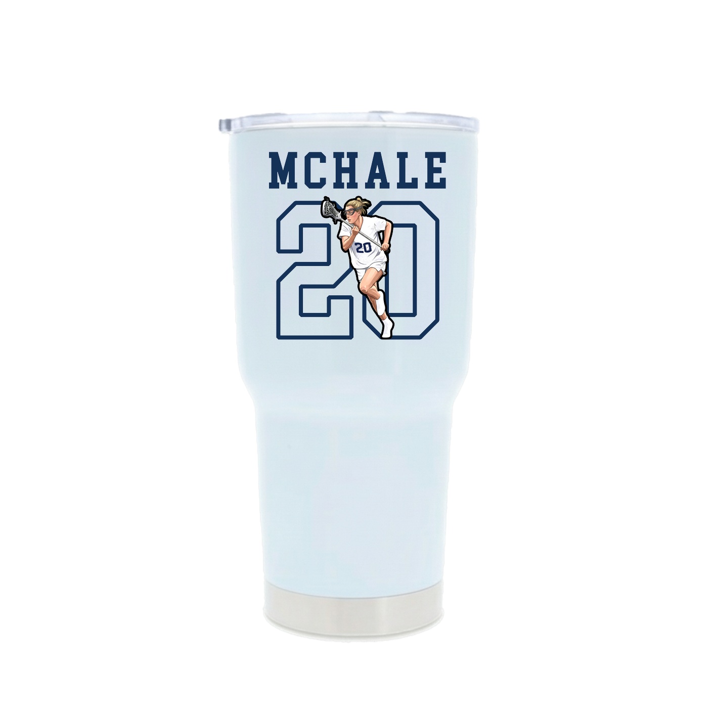 30oz Stainless Steel Tumbler — Shirsey in White