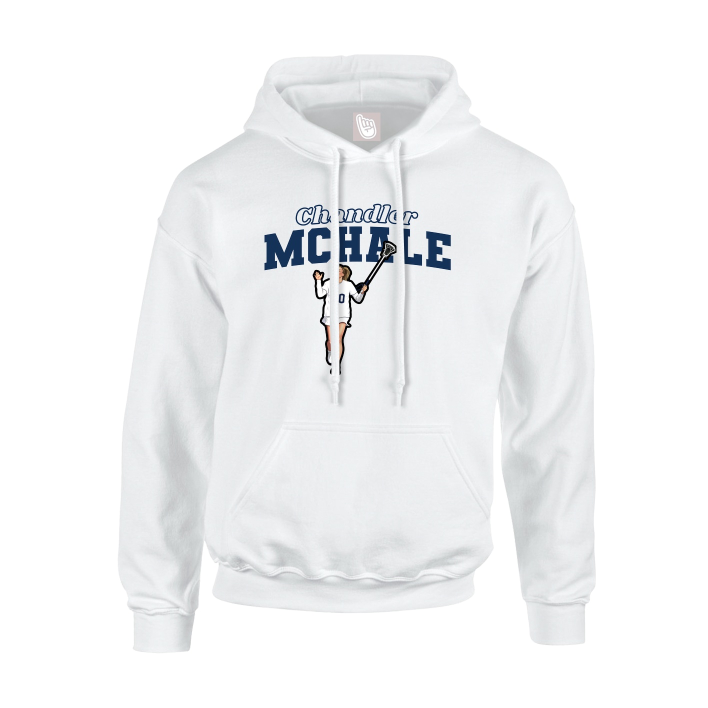 Hoodie — Name Arch in White