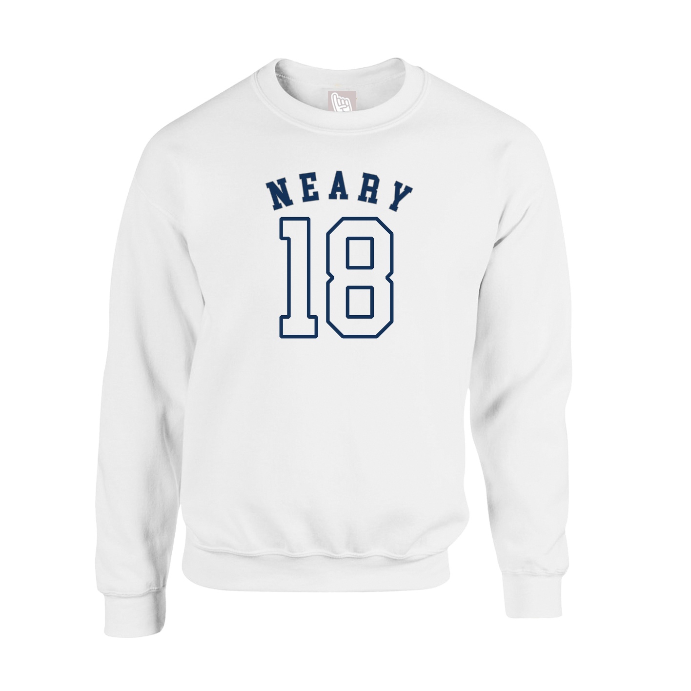 Fleece Crew — Shirsey Arch in White