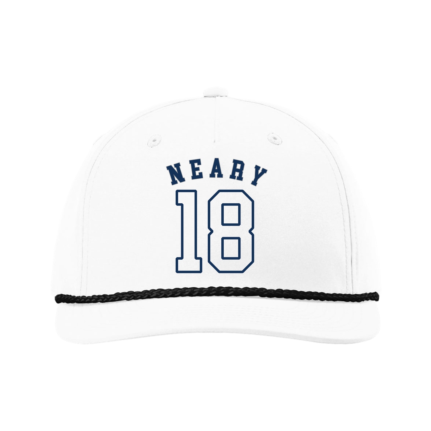 Five-Panel Classic Rope Cap — Shirsey Arch in White