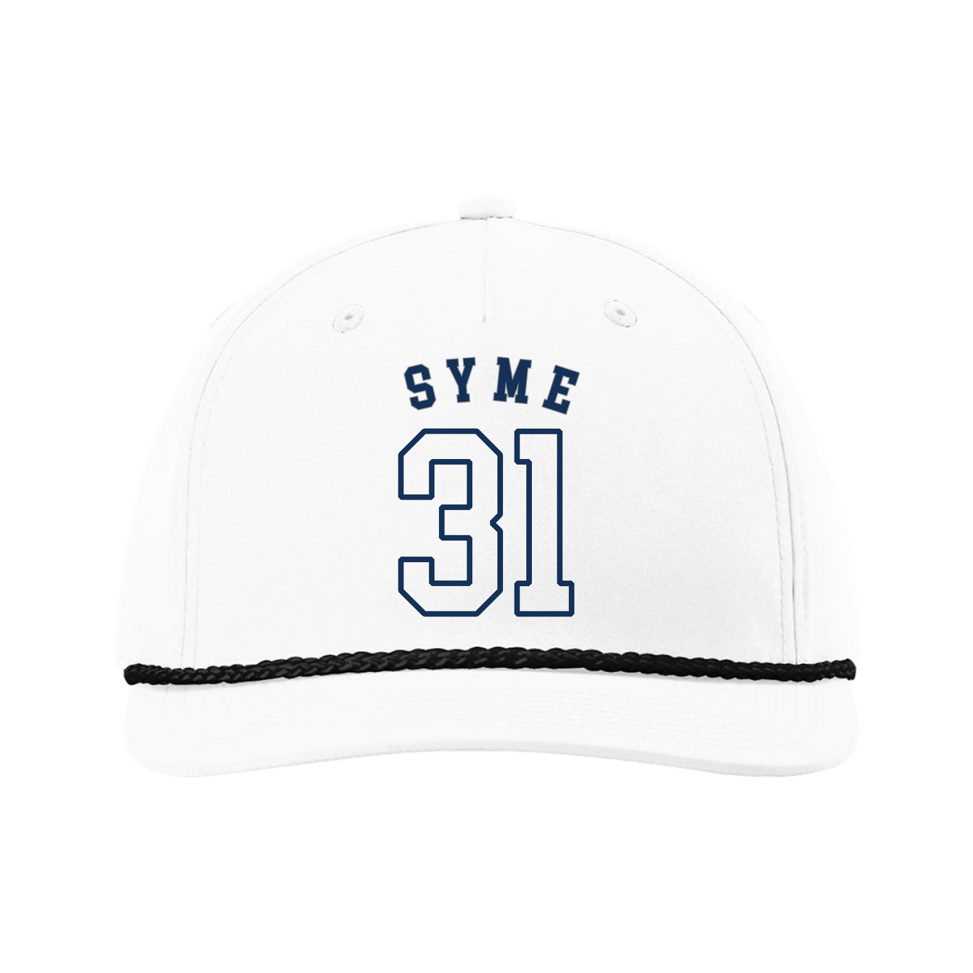 Five-Panel Classic Rope Cap — Shirsey Arch in White