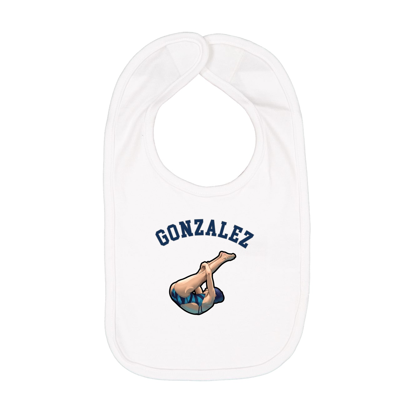 Infant Bib — Shirsey Arch in White