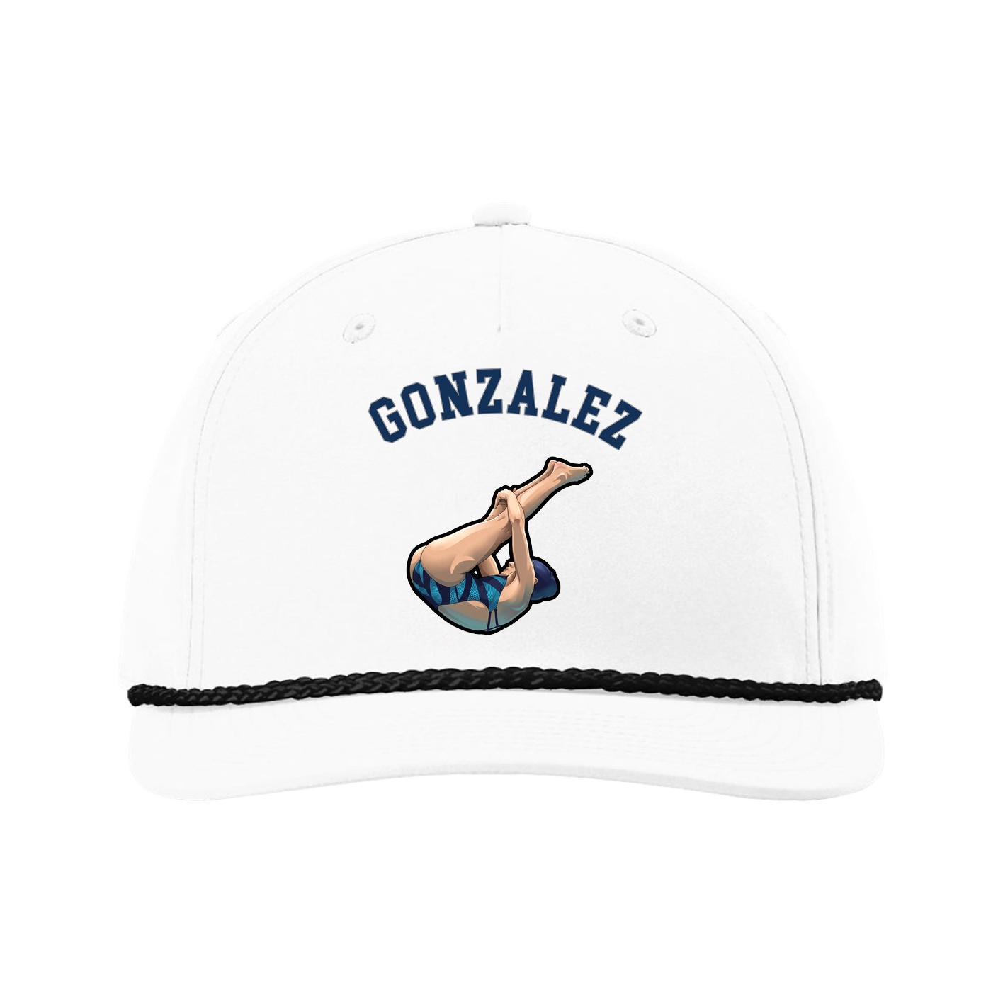 Five-Panel Classic Rope Cap — Shirsey Arch in White