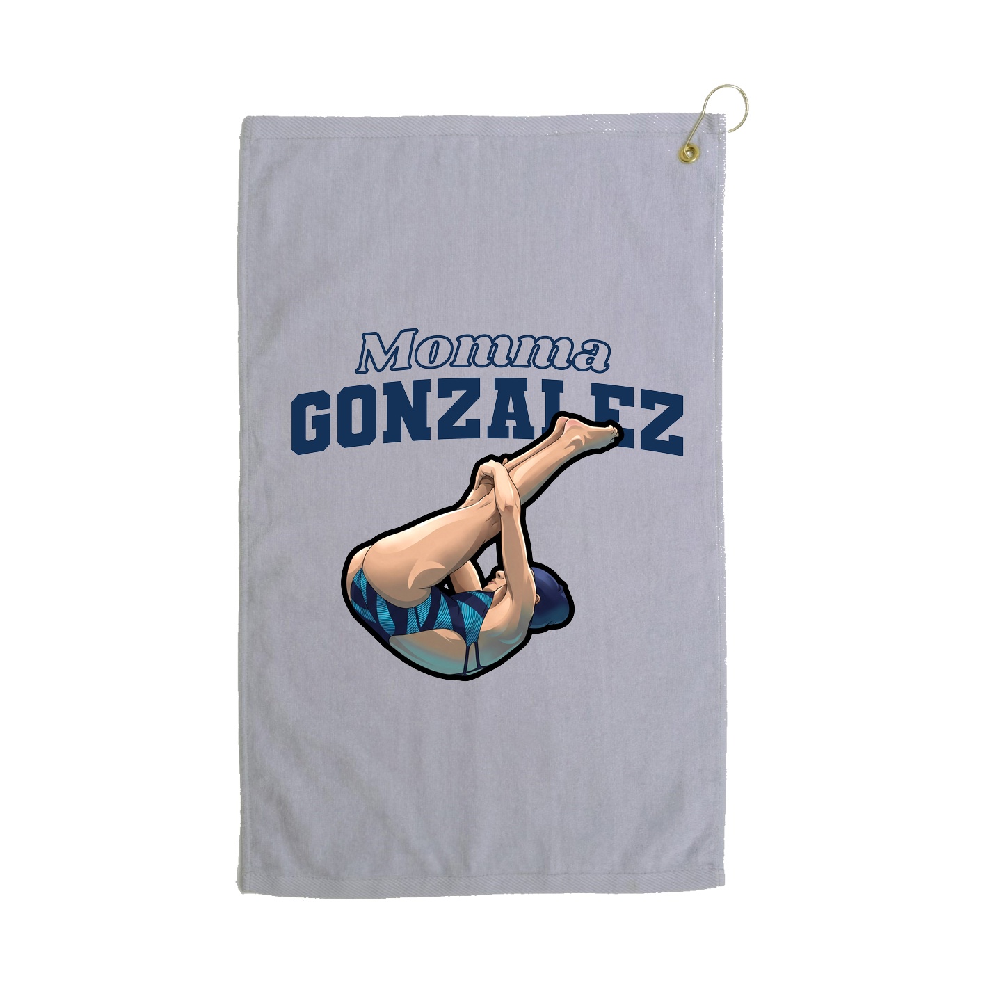 Golf Towel — Mothers Day Block in Grey