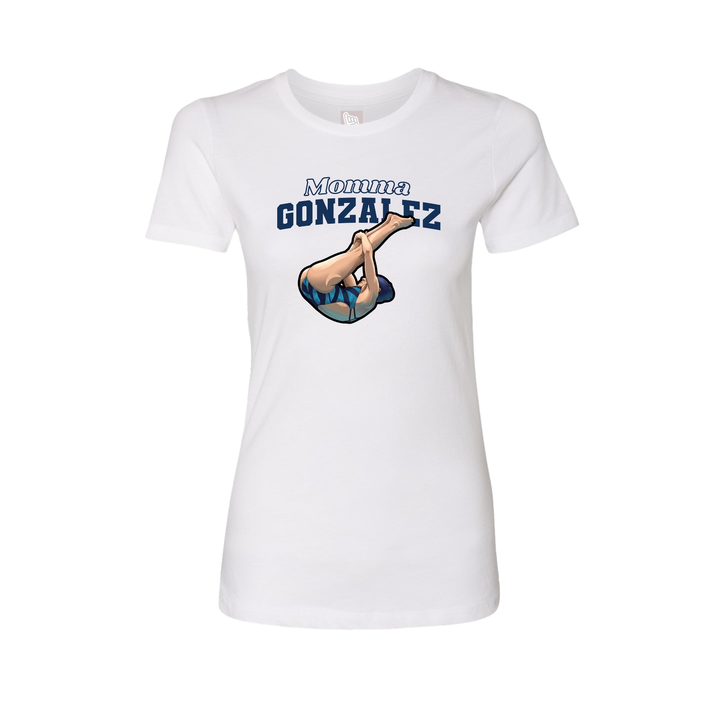 Womens Tee — Mothers Day Block in White