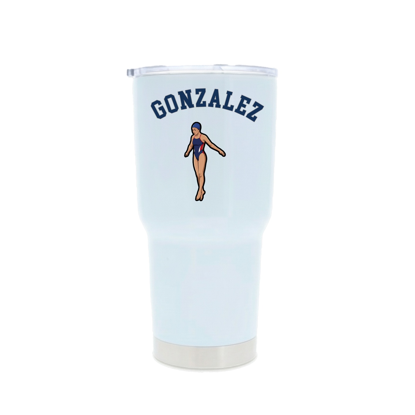 30oz Stainless Steel Tumbler — Shirsey Arch in White