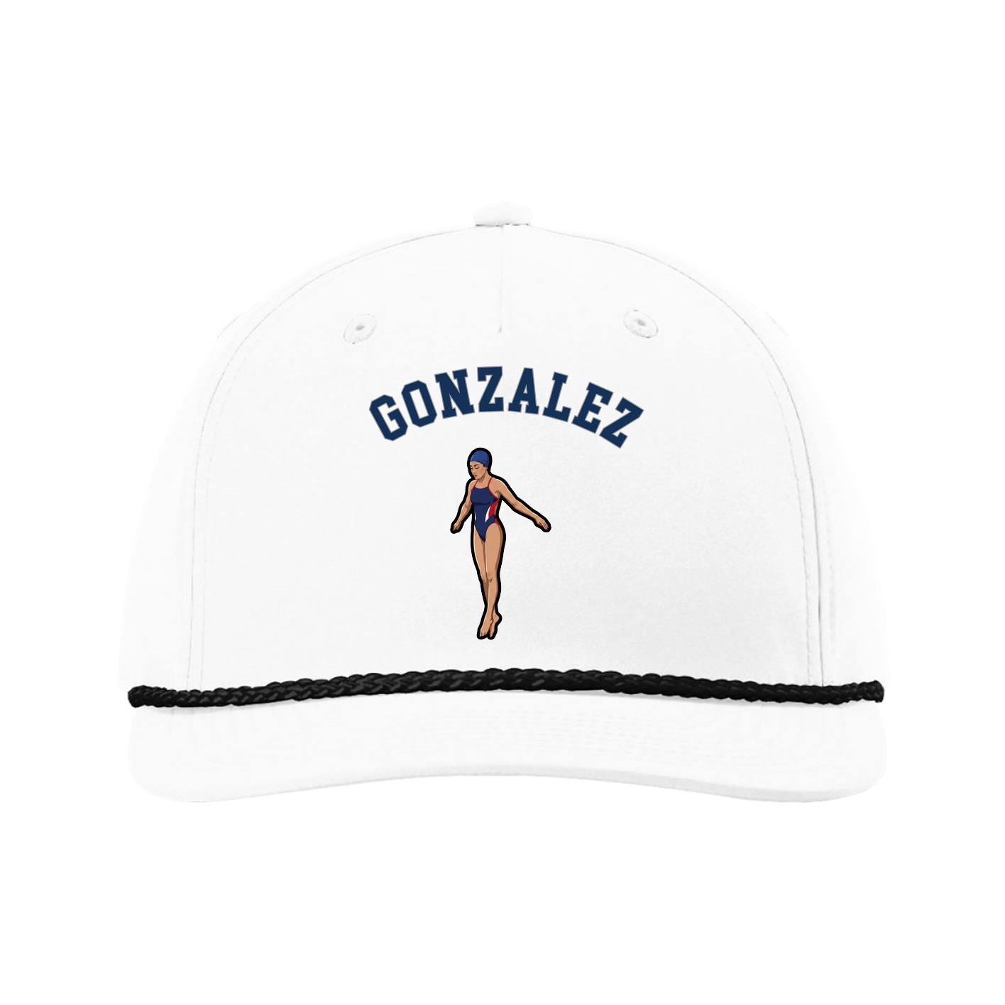Five-Panel Classic Rope Cap — Shirsey Arch in White
