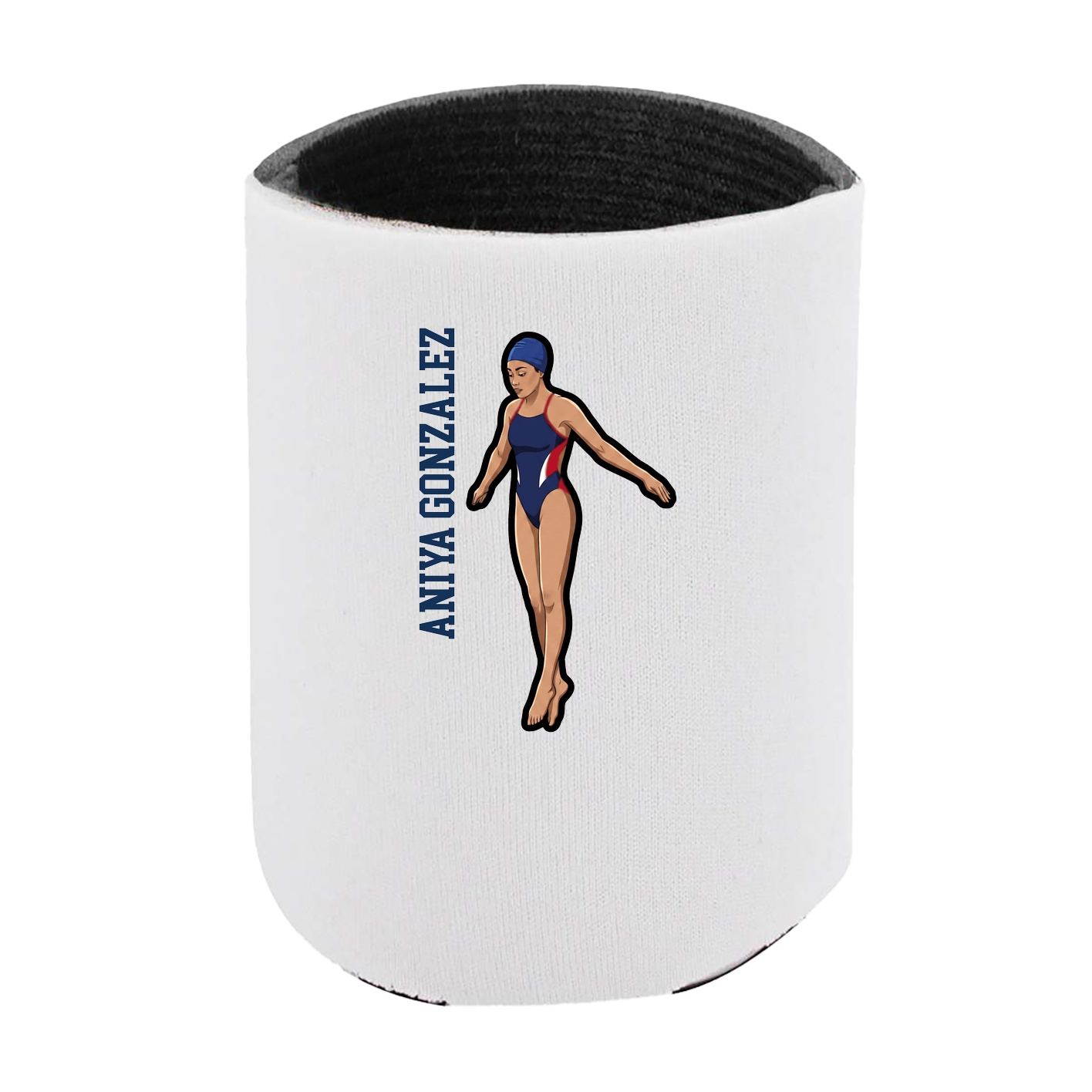 Can Holder — Name Vertical in White