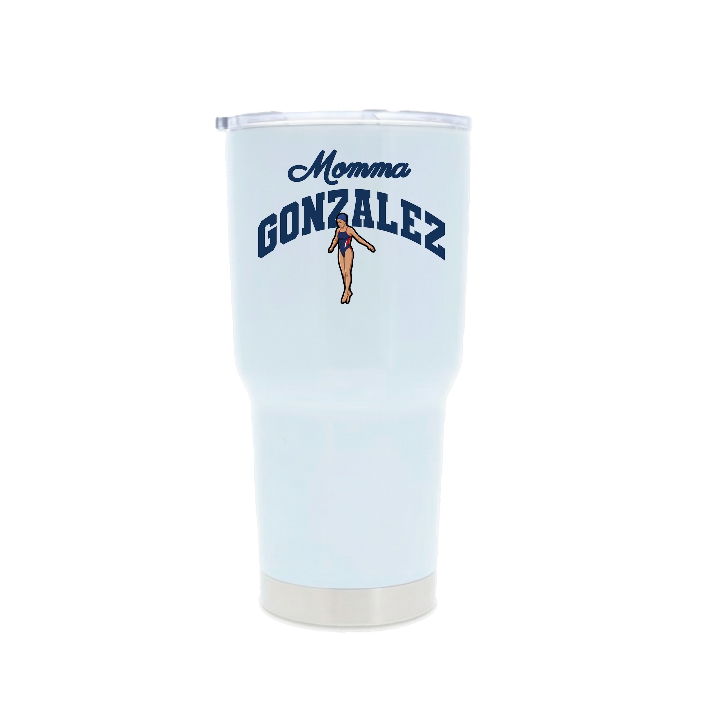 30oz Stainless Steel Tumbler — Mothers Day Arch in White