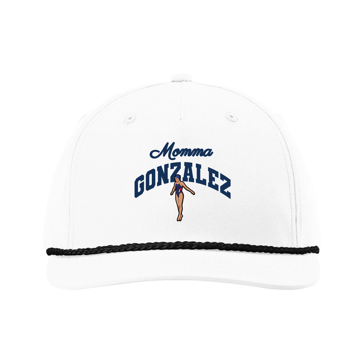 Five-Panel Classic Rope Cap — Mothers Day Arch in White