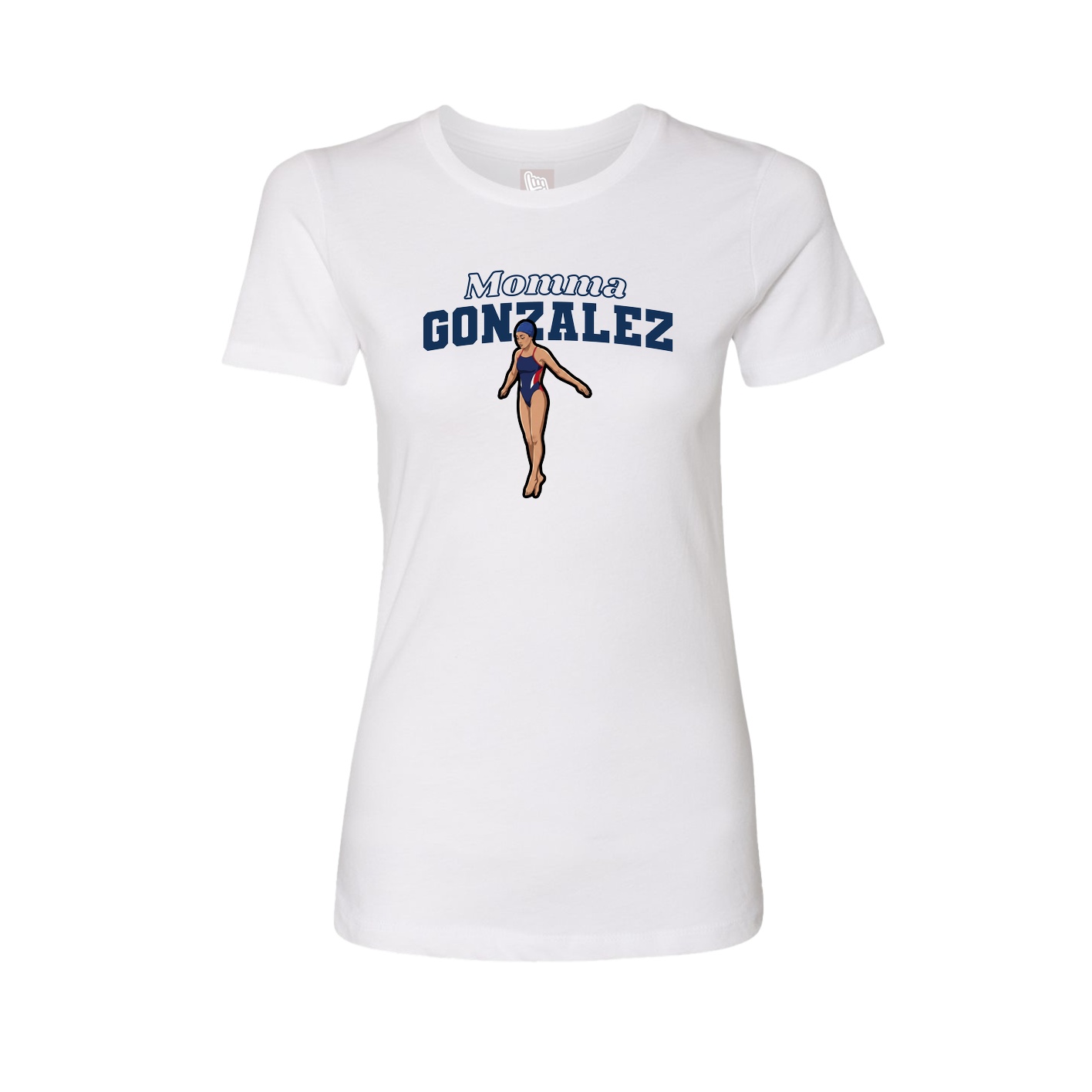 Womens Tee — Mothers Day Block in White