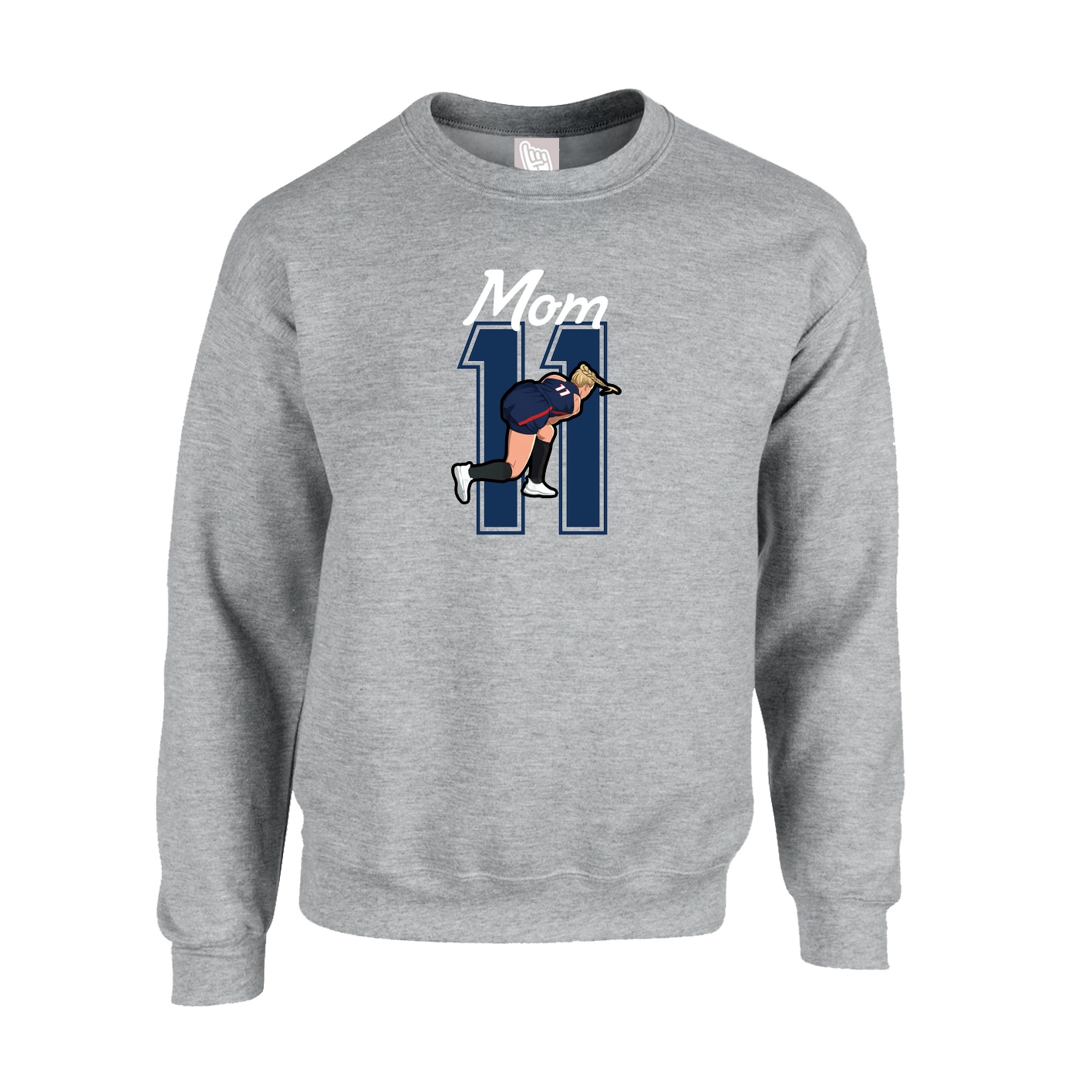 Fleece Crew — Mothers Day Shirsey in Grey