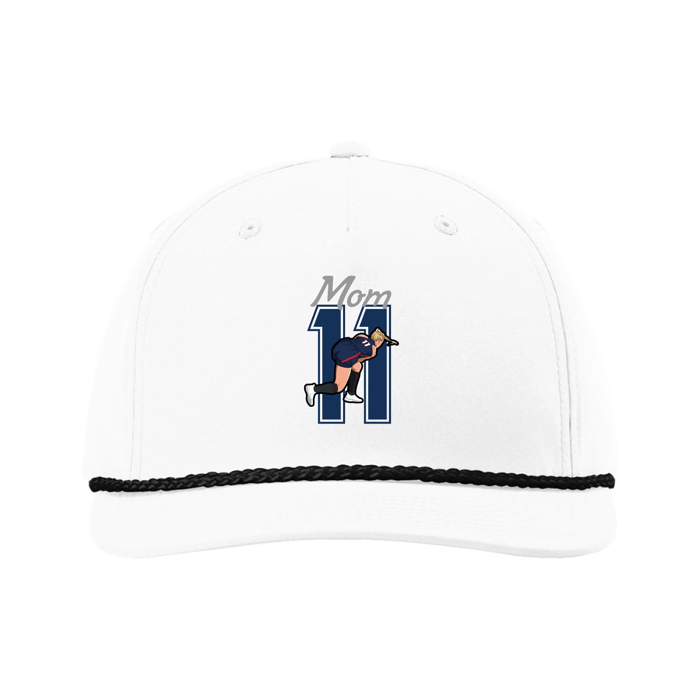 Five-Panel Classic Rope Cap — Mothers Day Shirsey in White