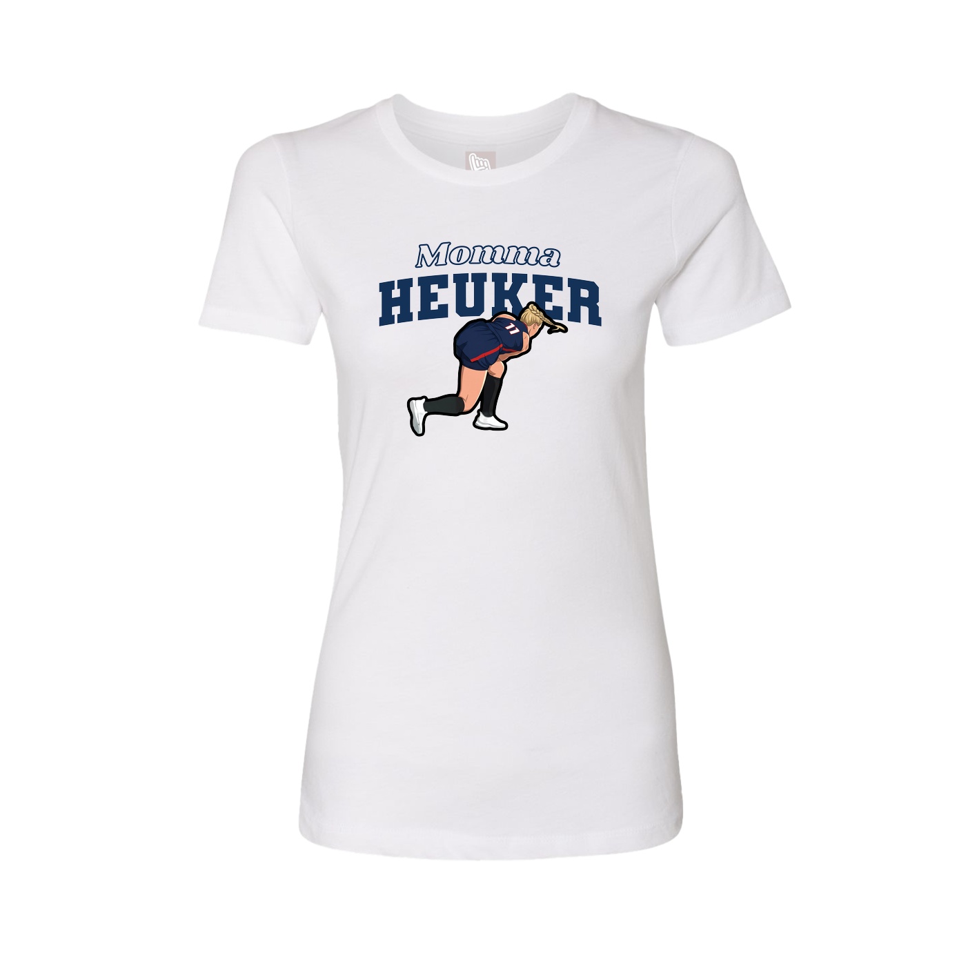 Womens Tee — Mothers Day Block in White