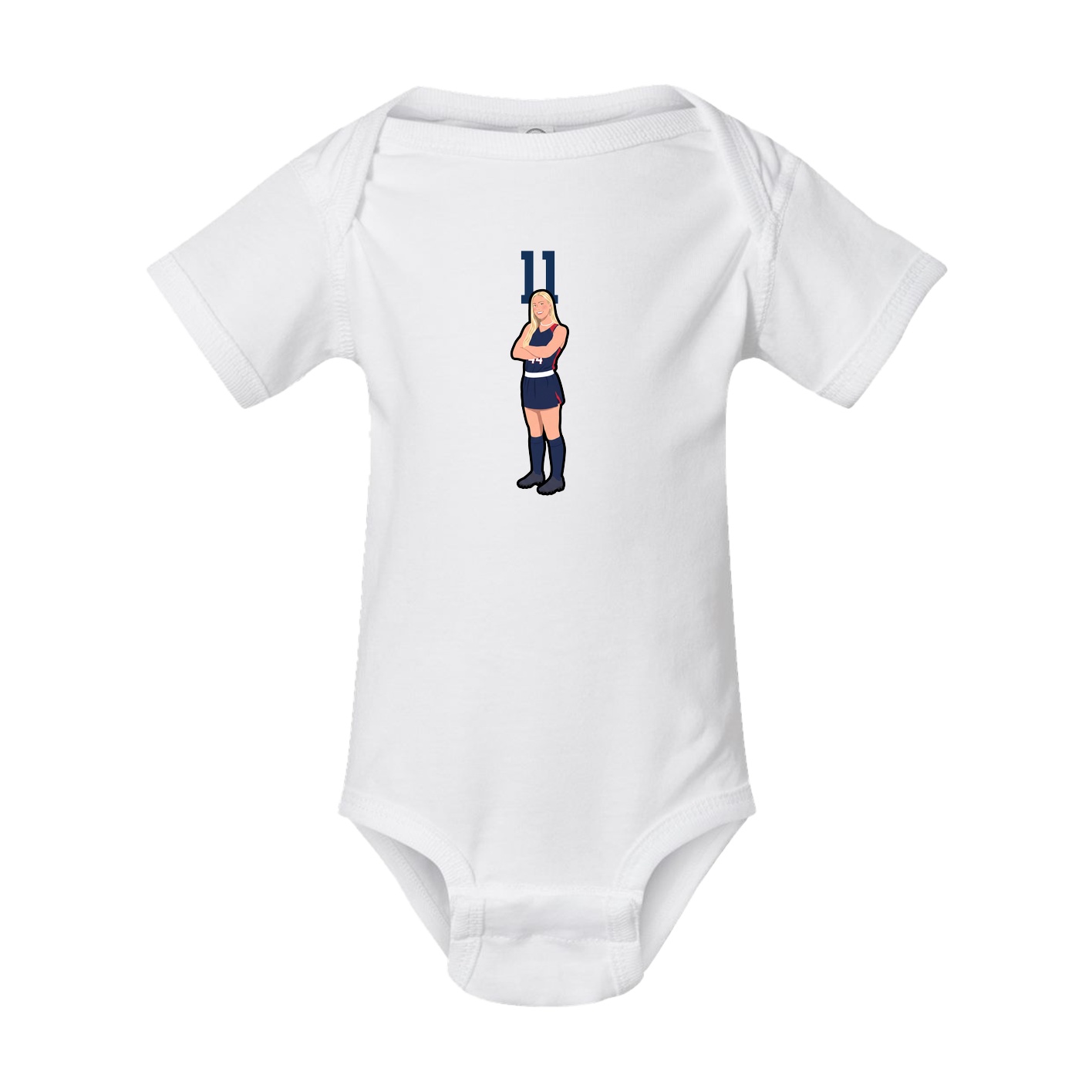Baby Onesie — Number Top in White