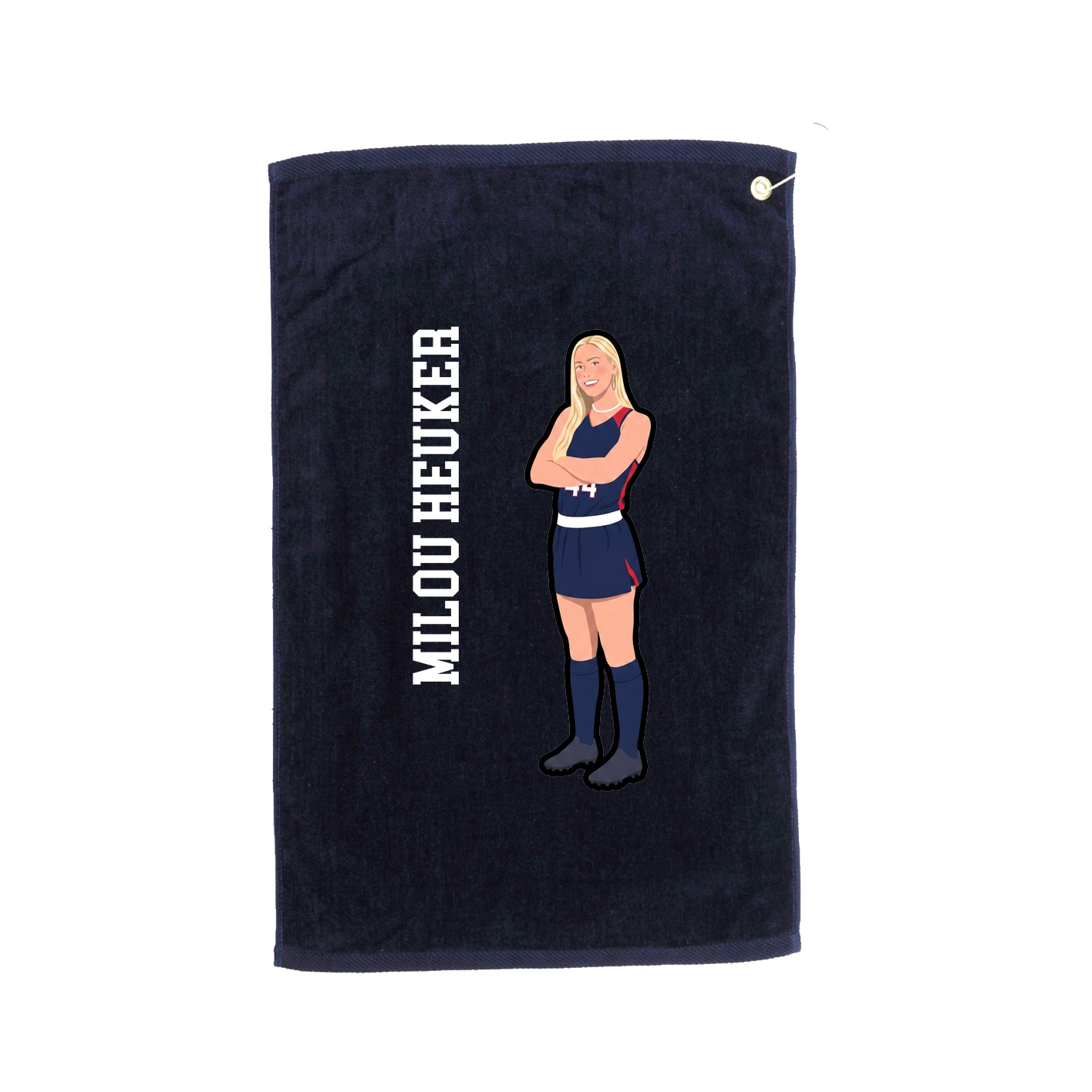 Golf Towel — Name Vertical in Navy