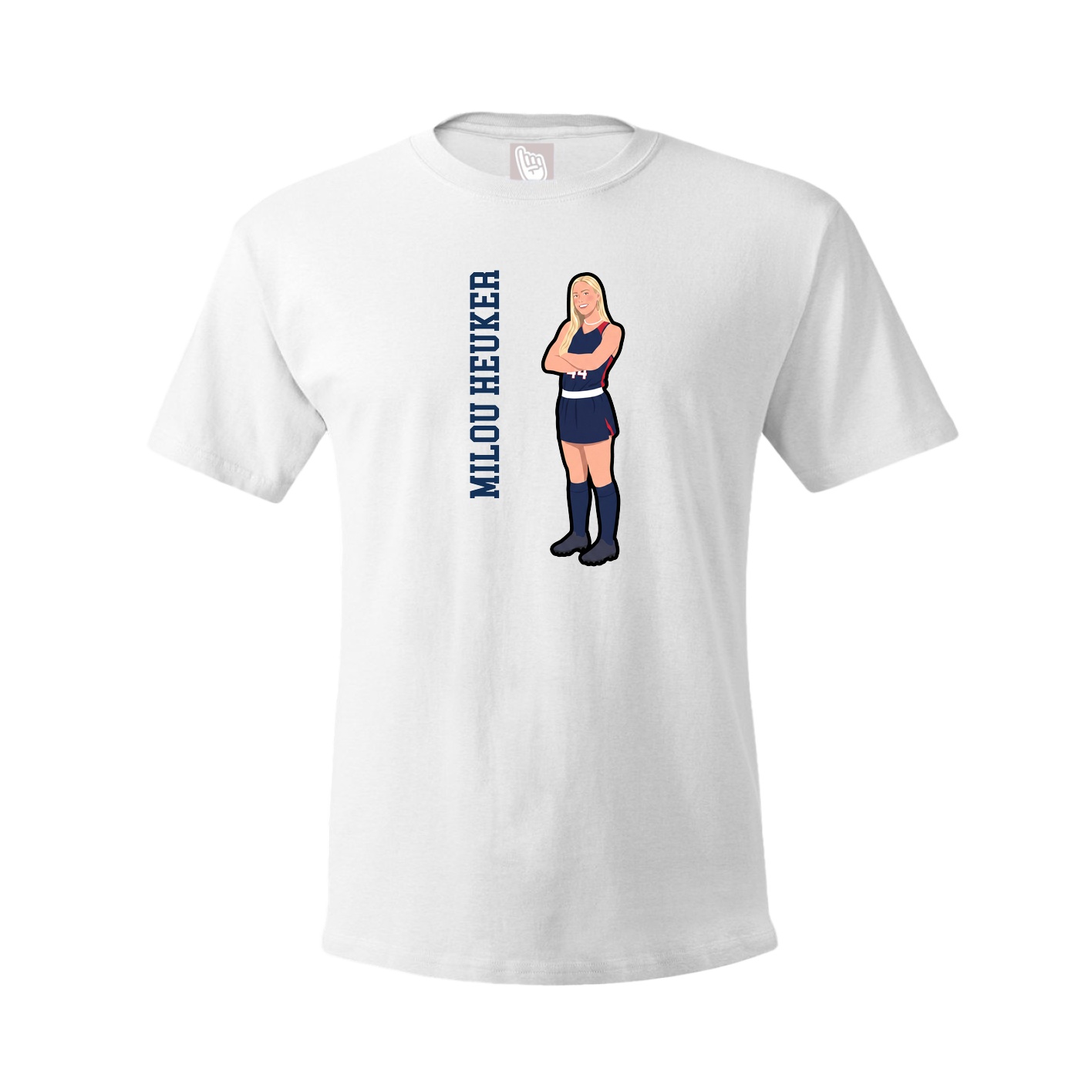Youth Tee — Name Vertical in White