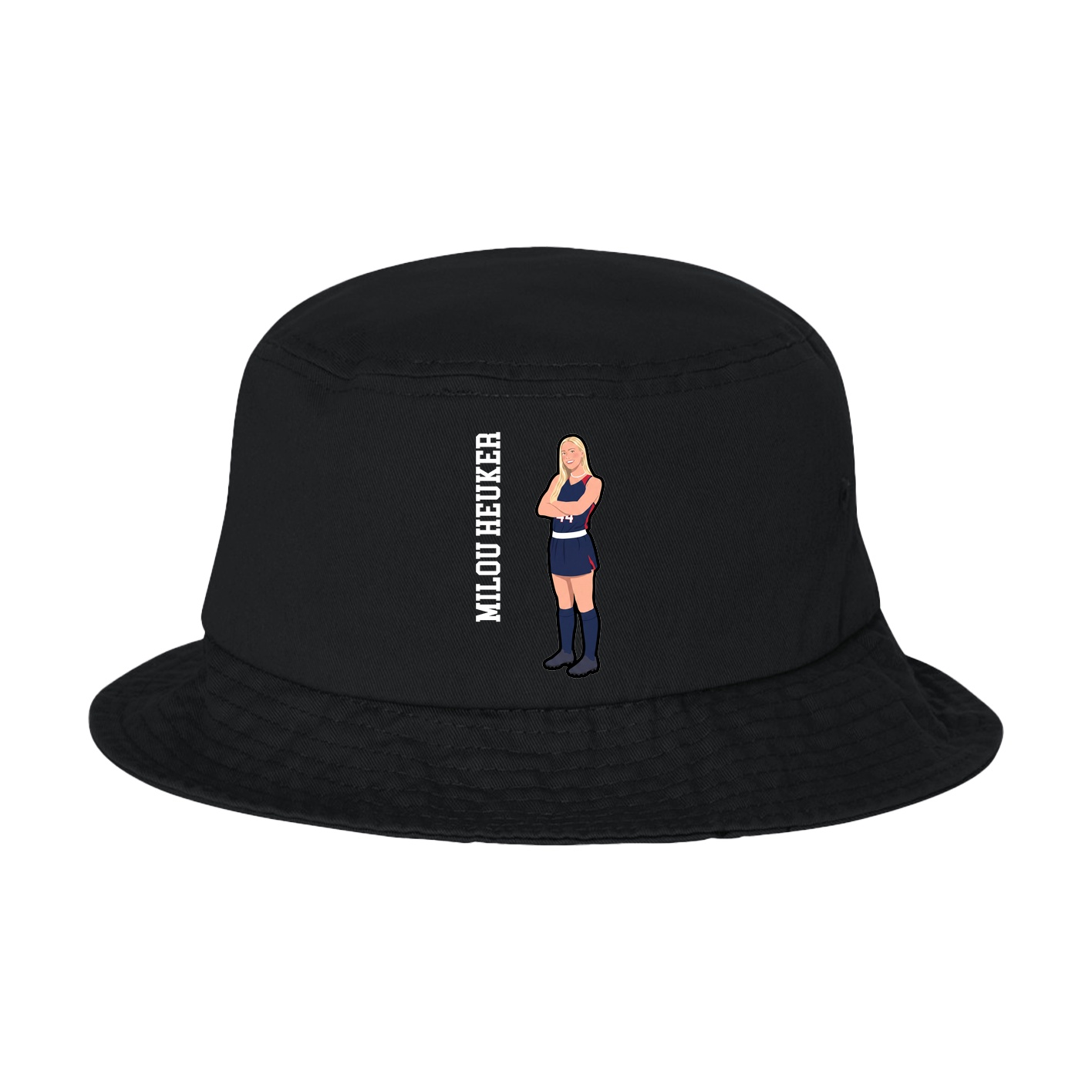 Bucket Cap — Name Vertical in Black