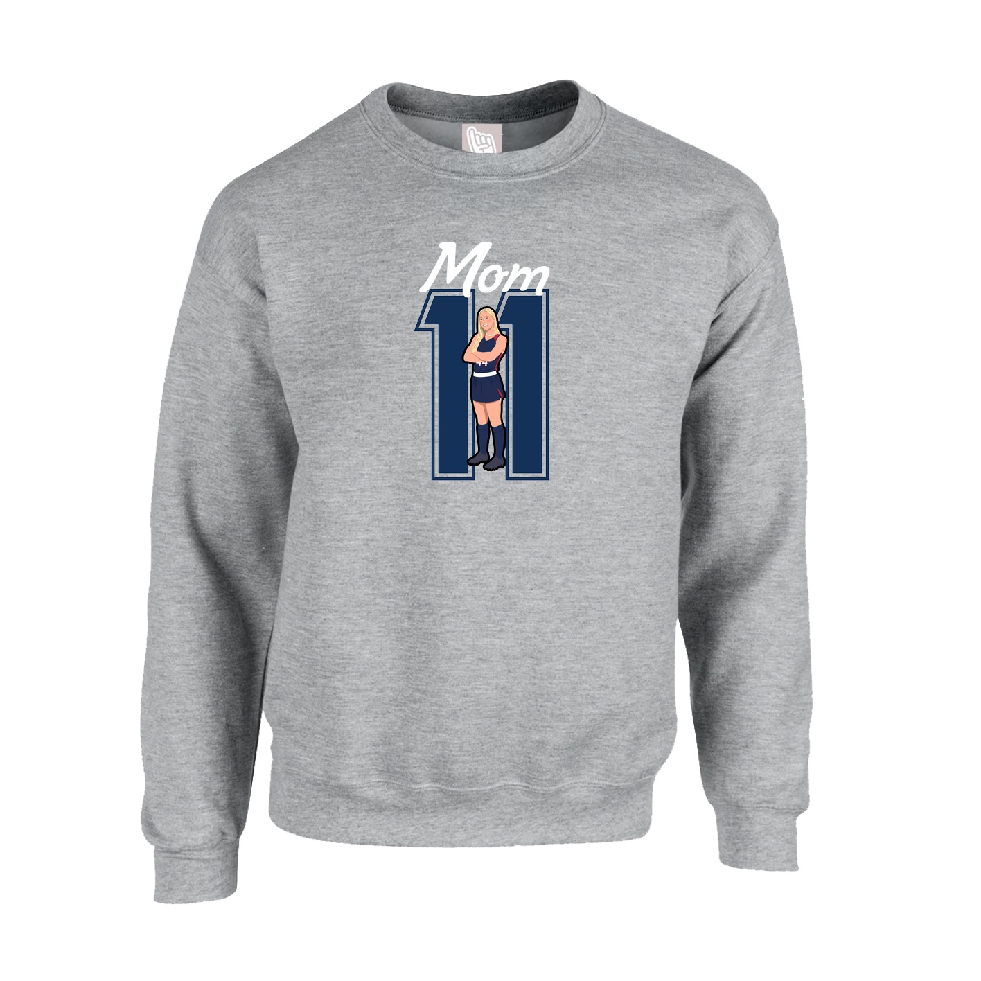 Fleece Crew — Mothers Day Shirsey in Grey