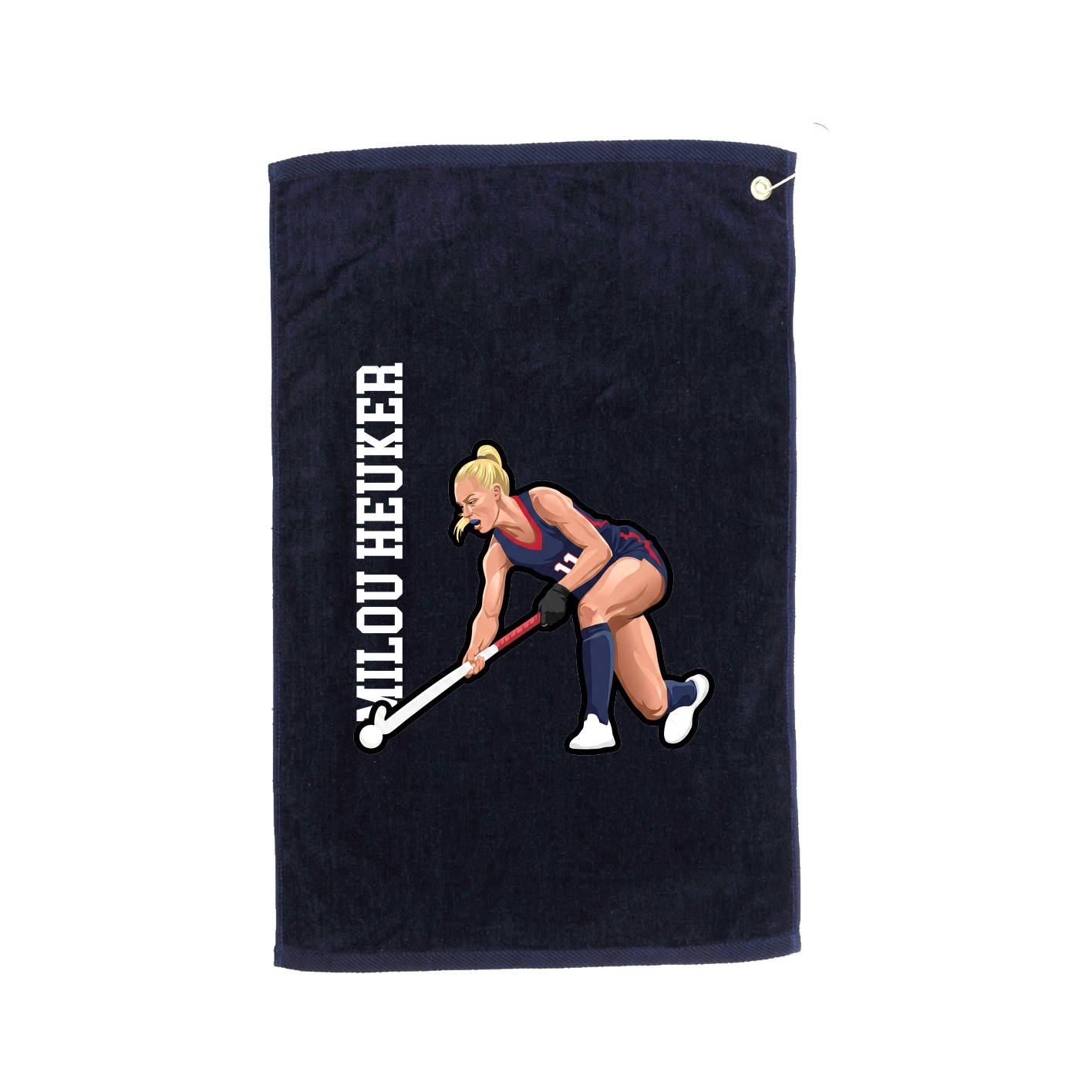 Golf Towel — Name Vertical in Navy