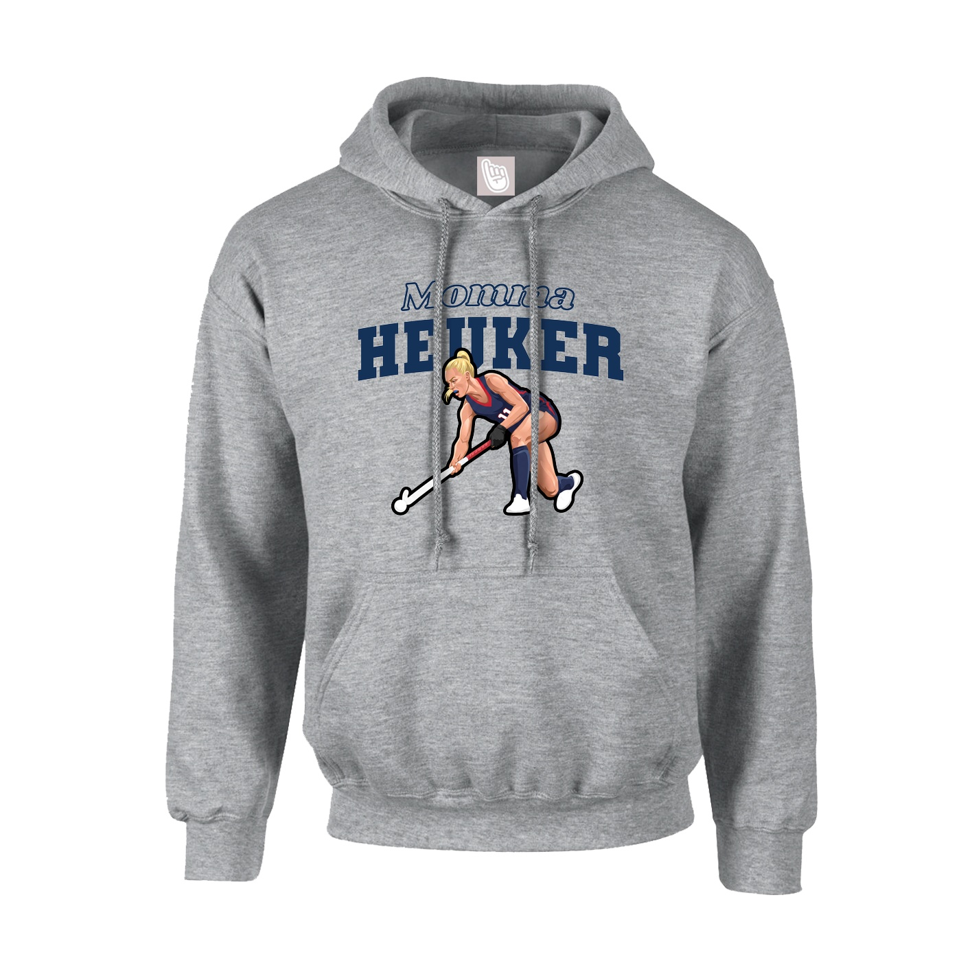 Youth Hoodie — Mothers Day Block in Grey
