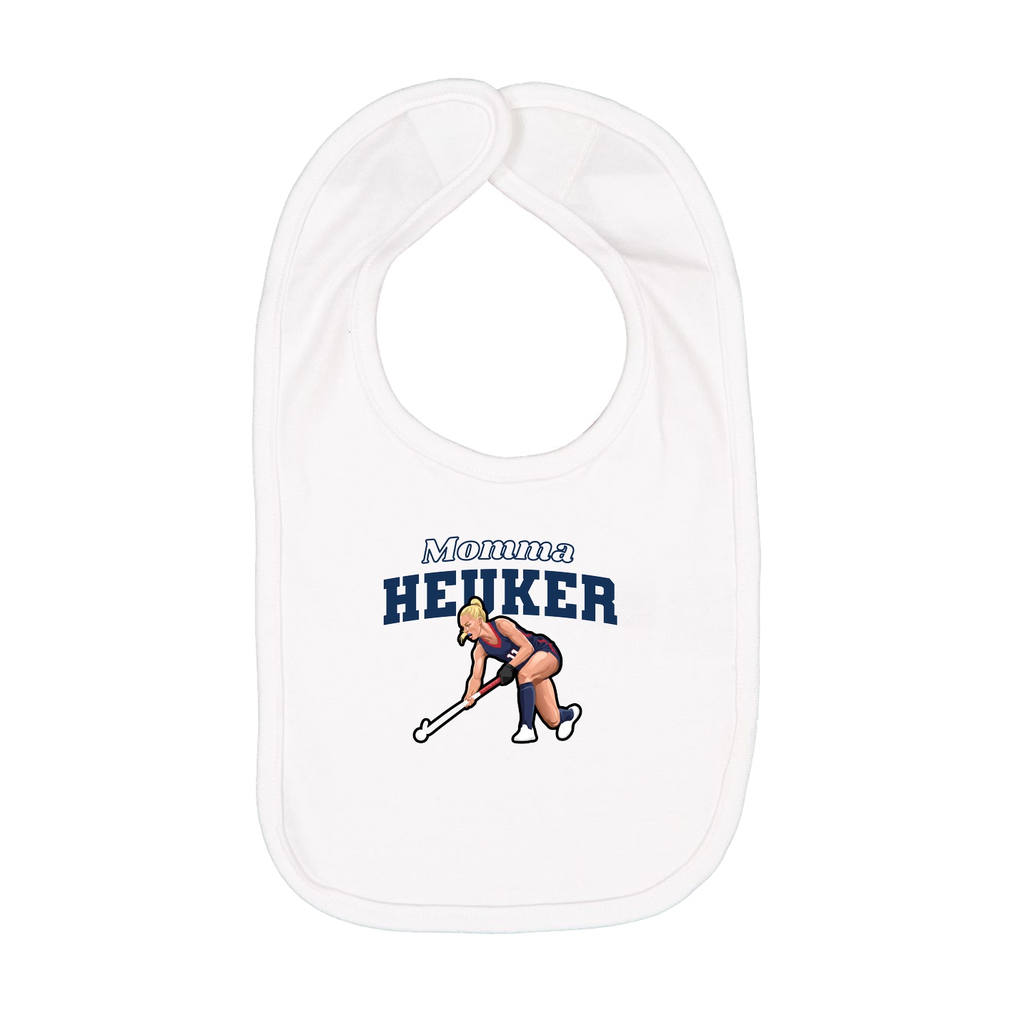Infant Bib — Mothers Day Block in White