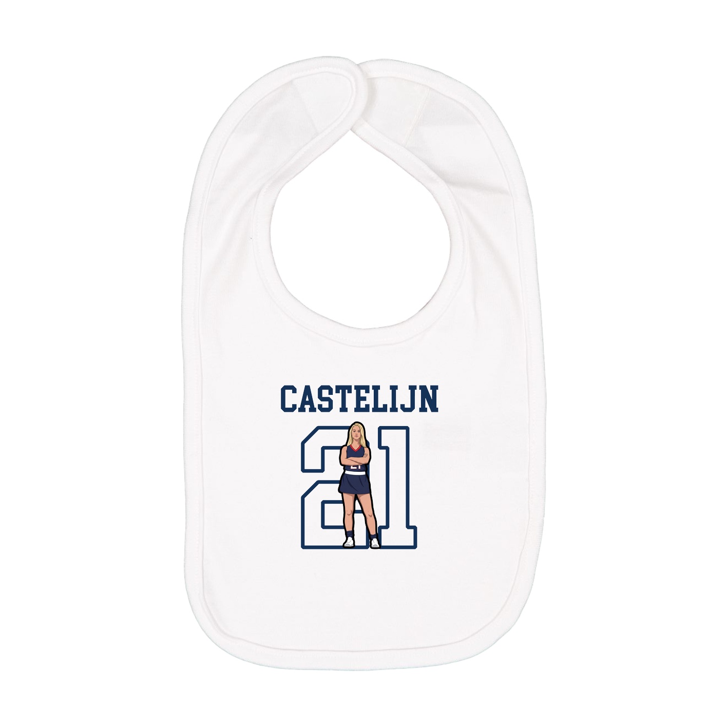 Infant Bib — Shirsey in White